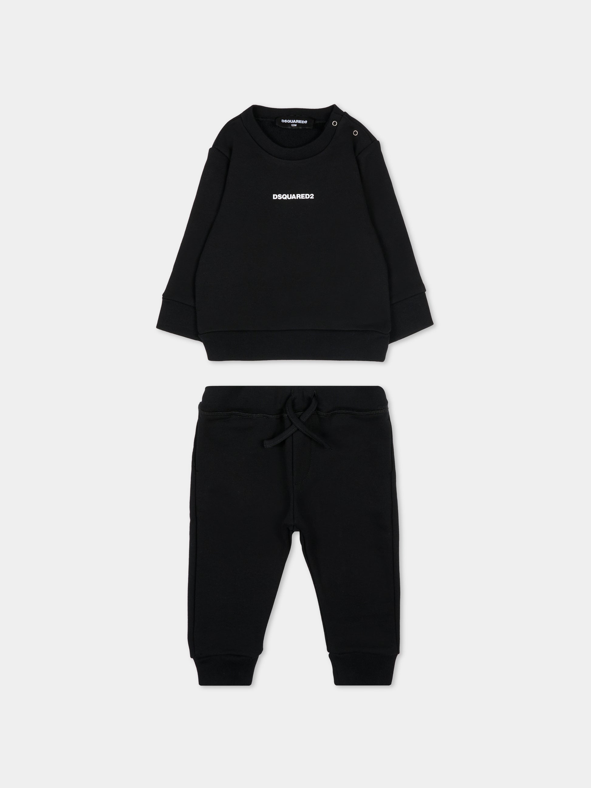 Completo nero per neonato con logo,Dsquared2,DQ3146 D0094 DQ900