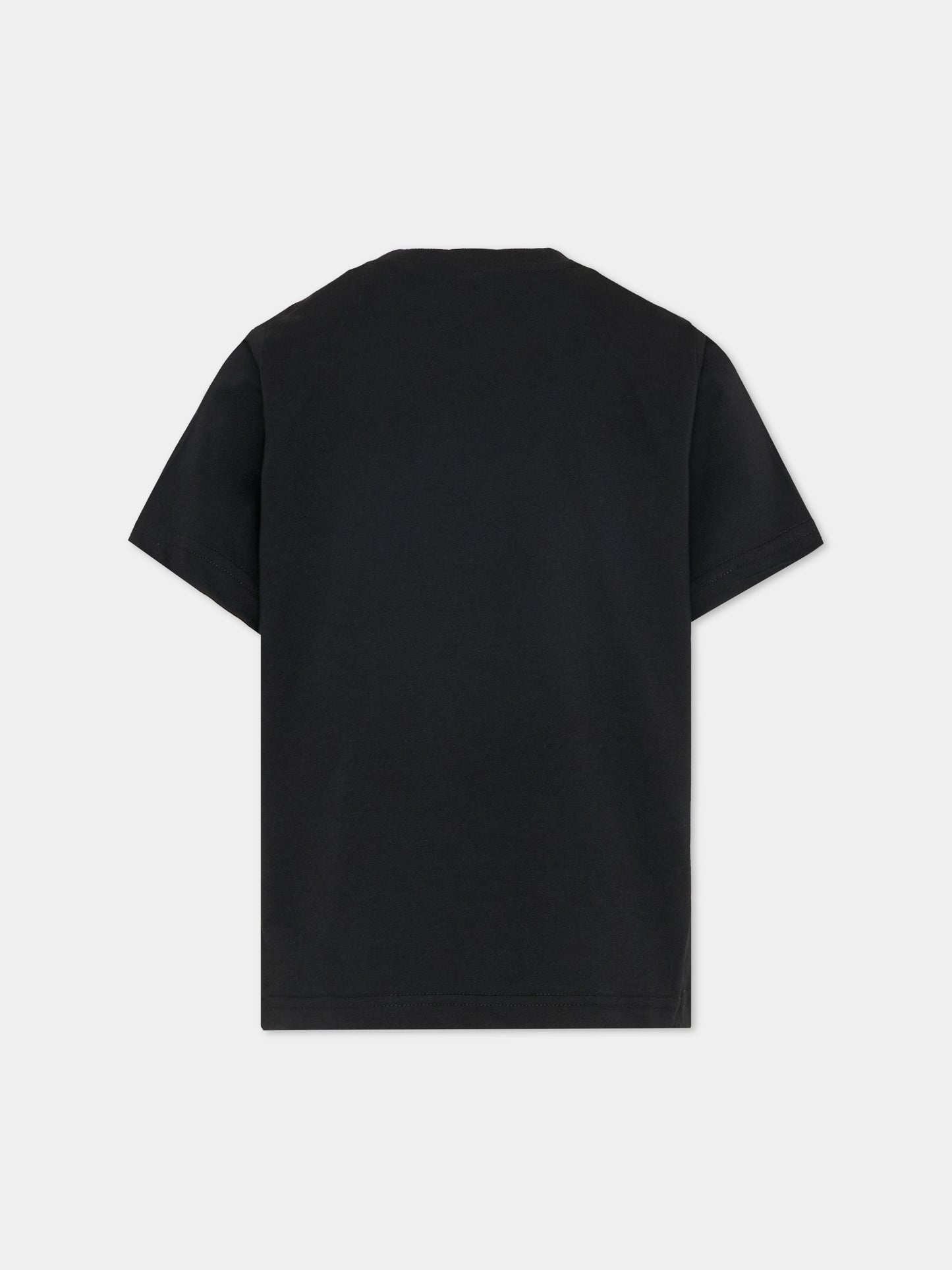 T-shirt nera per bambino con logo,Dsquared2,DQ3164 D0015 DQ900