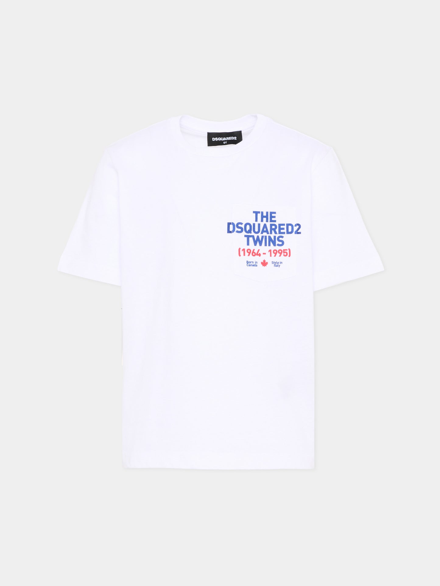 T-Shirt bianca per bambino con logo,Dsquared2,DQ3166 D004G DQ100