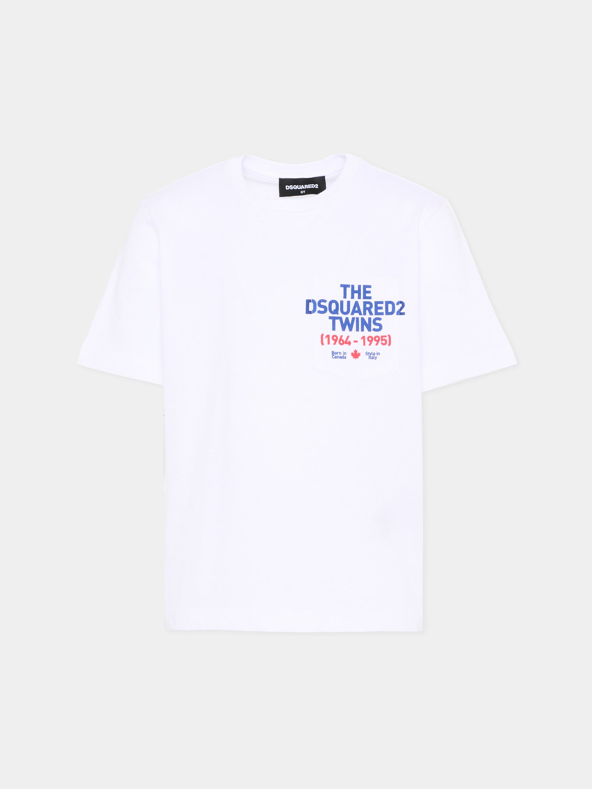 T-Shirt bianca per bambino con logo,Dsquared2,DQ3166 D004G DQ100