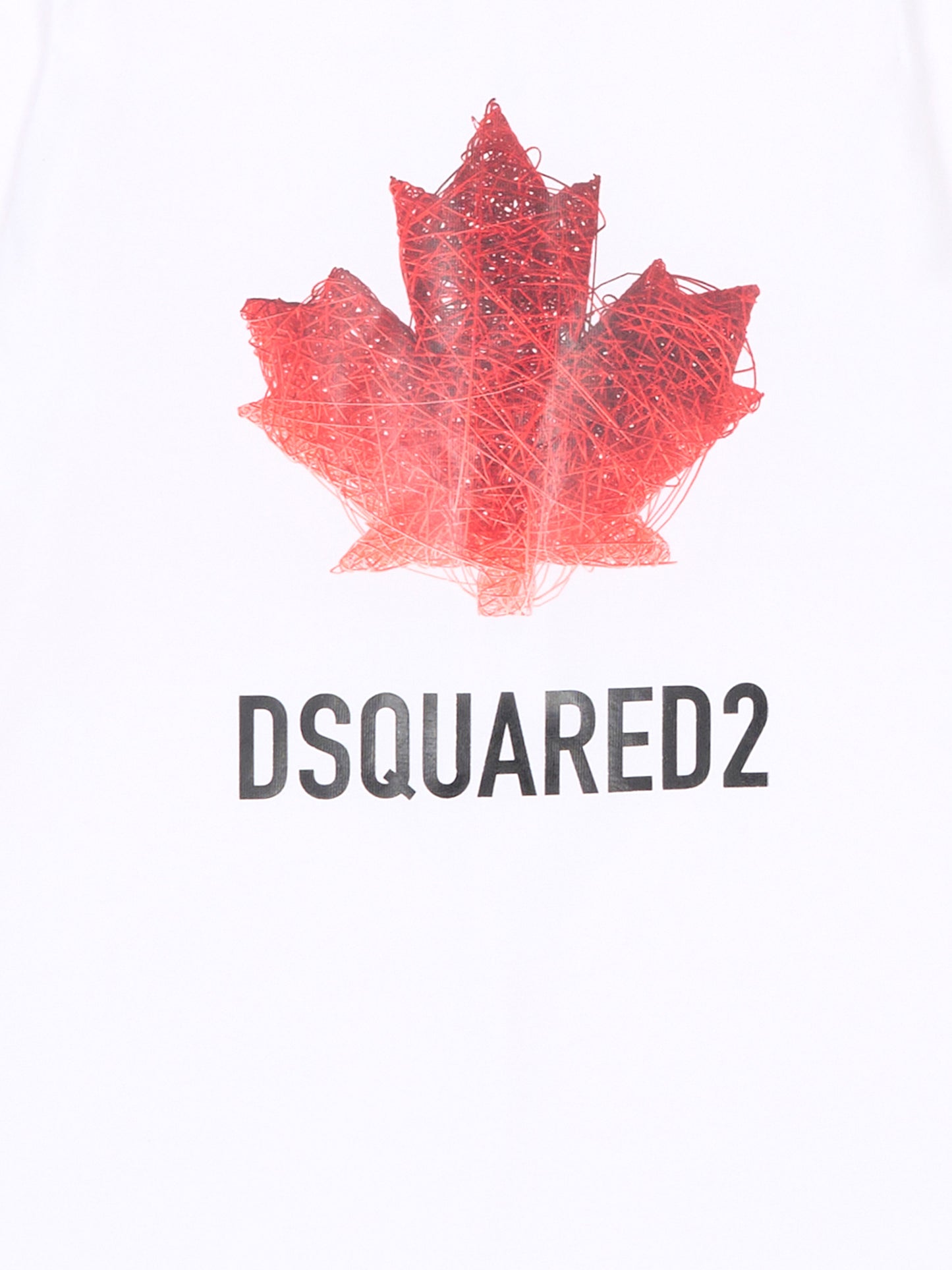 Tutina bianca per neonato con foglia d'acero,Dsquared2,DQ3248 D008J DQ100