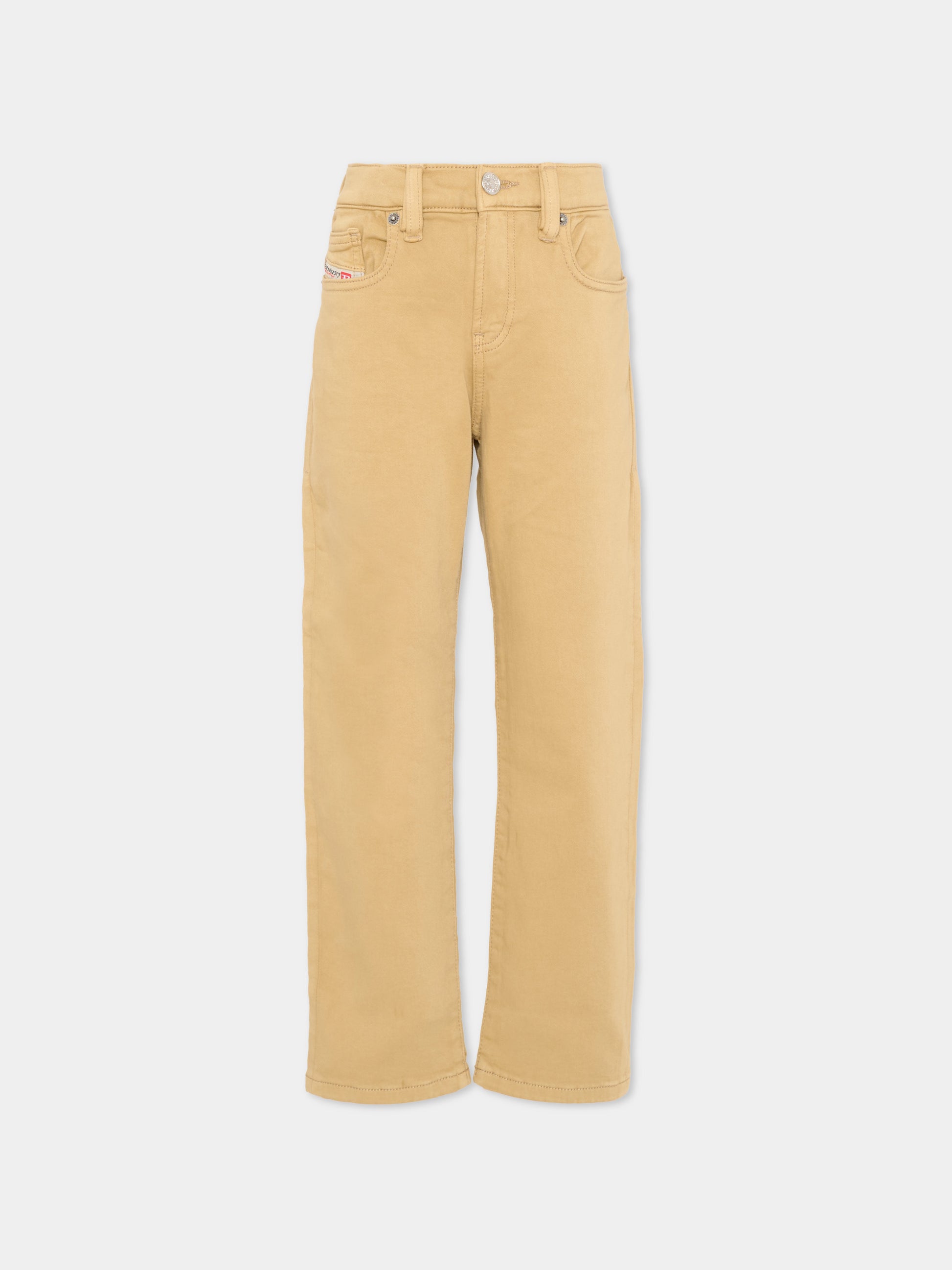 Jeans beige per bambino con logo,Diesel,J01000 KXBR6 K708