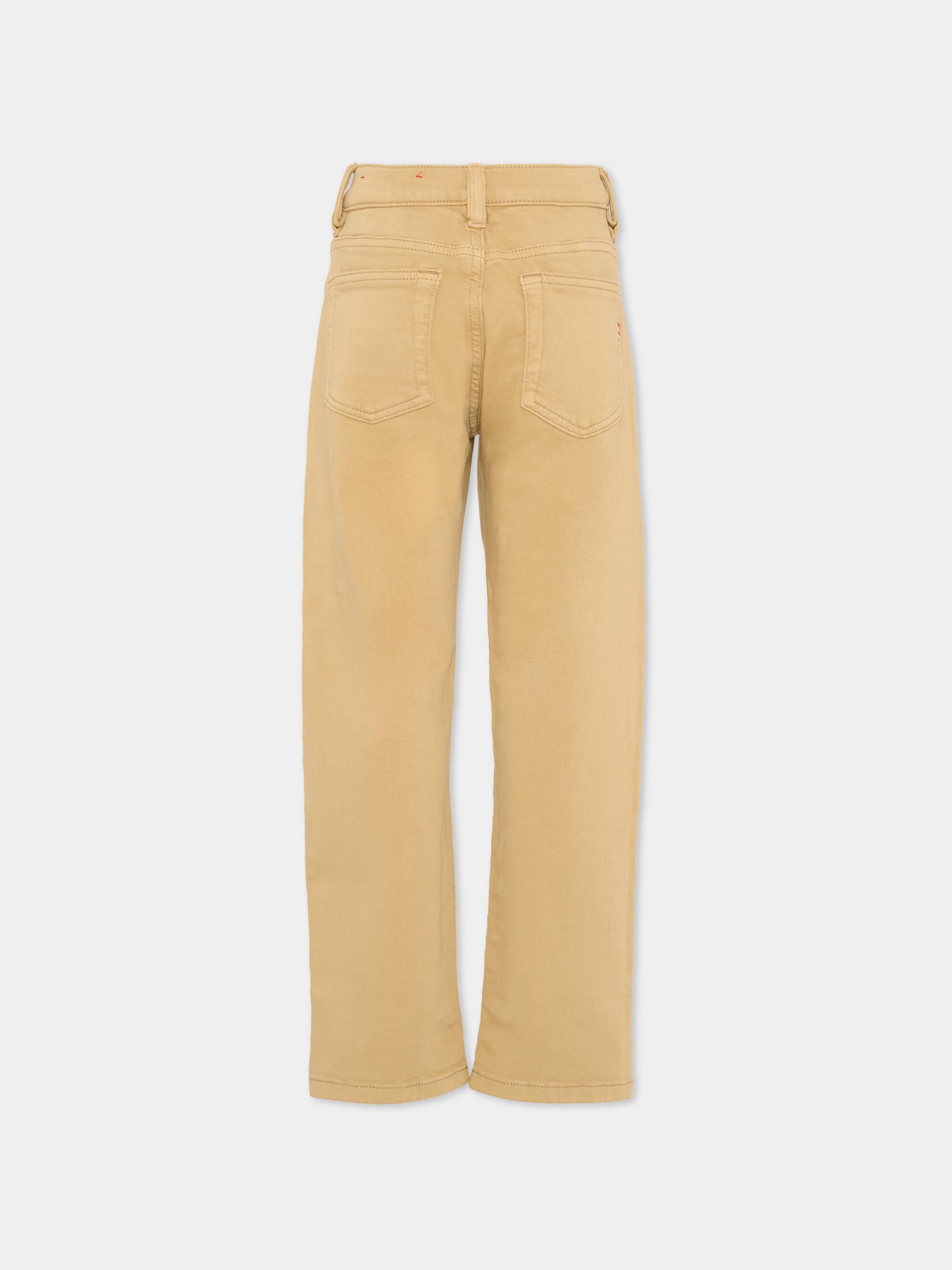 Jeans beige per bambino con logo,Diesel,J01000 KXBR6 K708