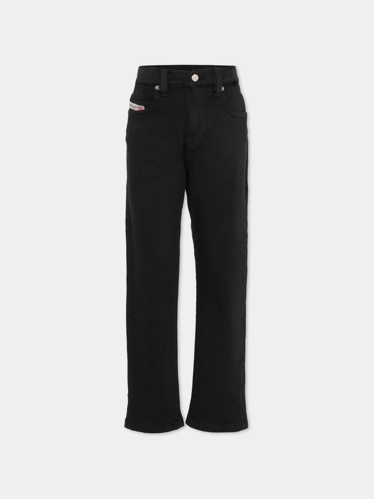 Jeans neri per bambino con logo,Diesel,J01000 KXBR6 K900