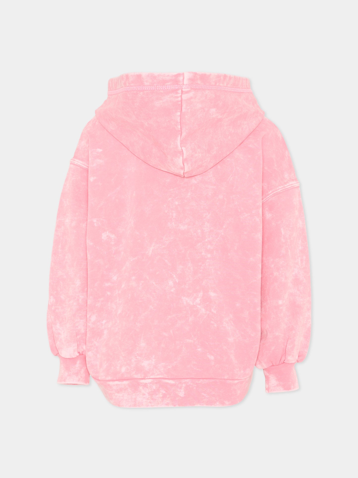 Felpa rosa per bambina con logo,Diesel,J02608 KYA0F K333