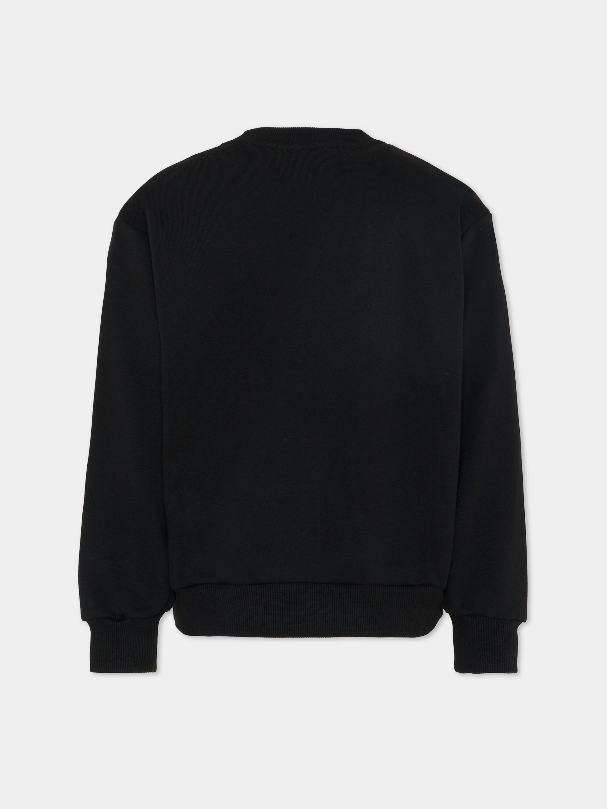 Felpa nera per bambino con logo,Diesel,J02627 KYAZ3 K900