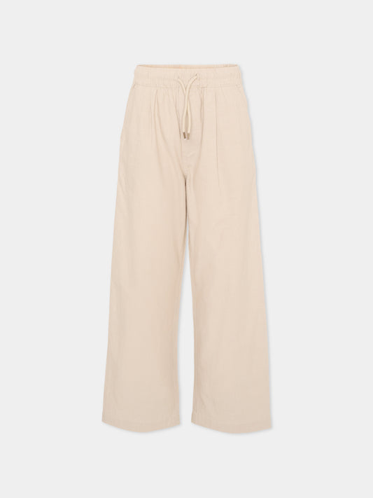 Pantaloni casual beige per bambino con logo,Diesel,J02659 KXBSN K141