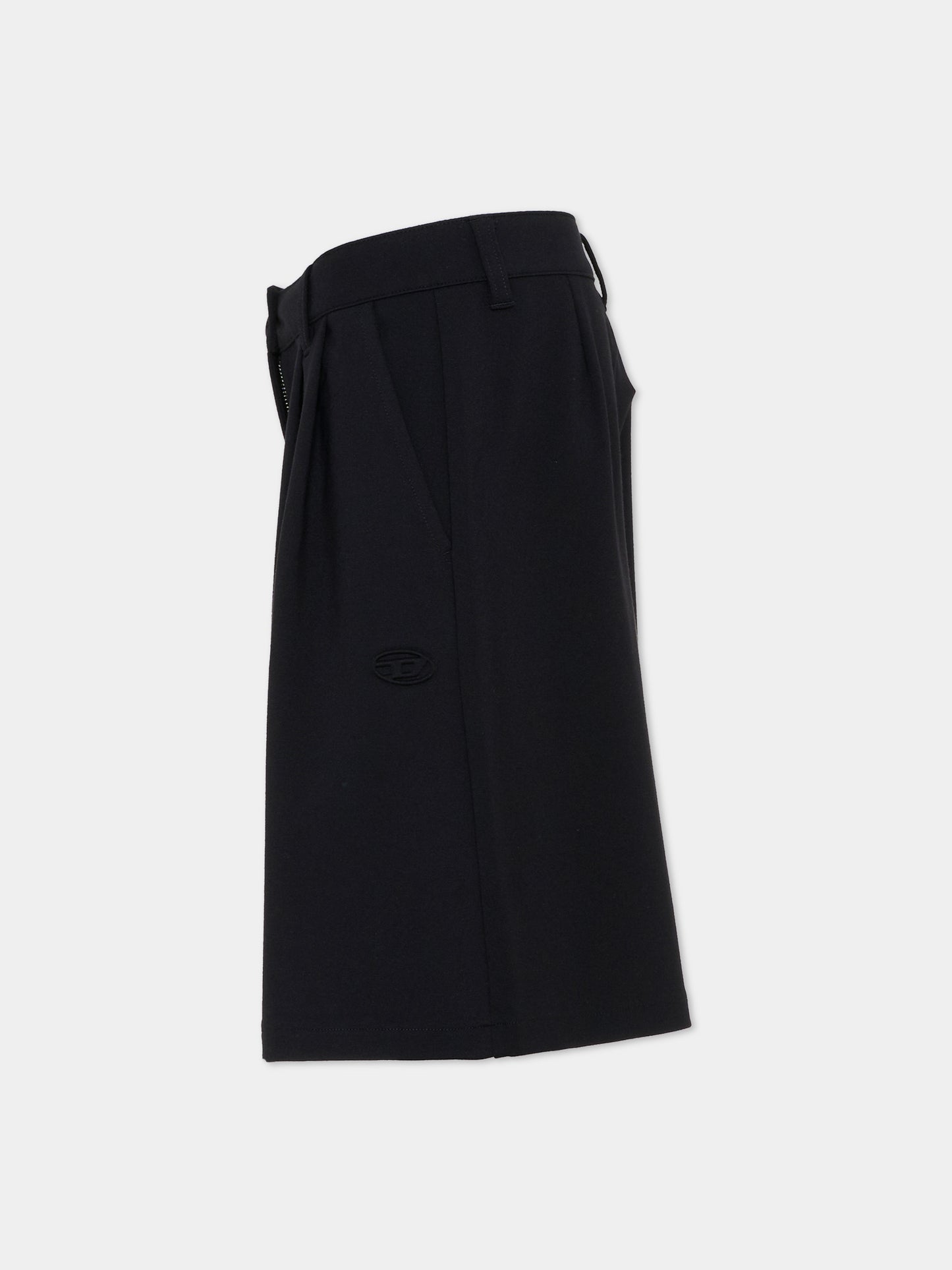 Shorts neri per bambina con logo,Diesel,J02674 KYATE K900