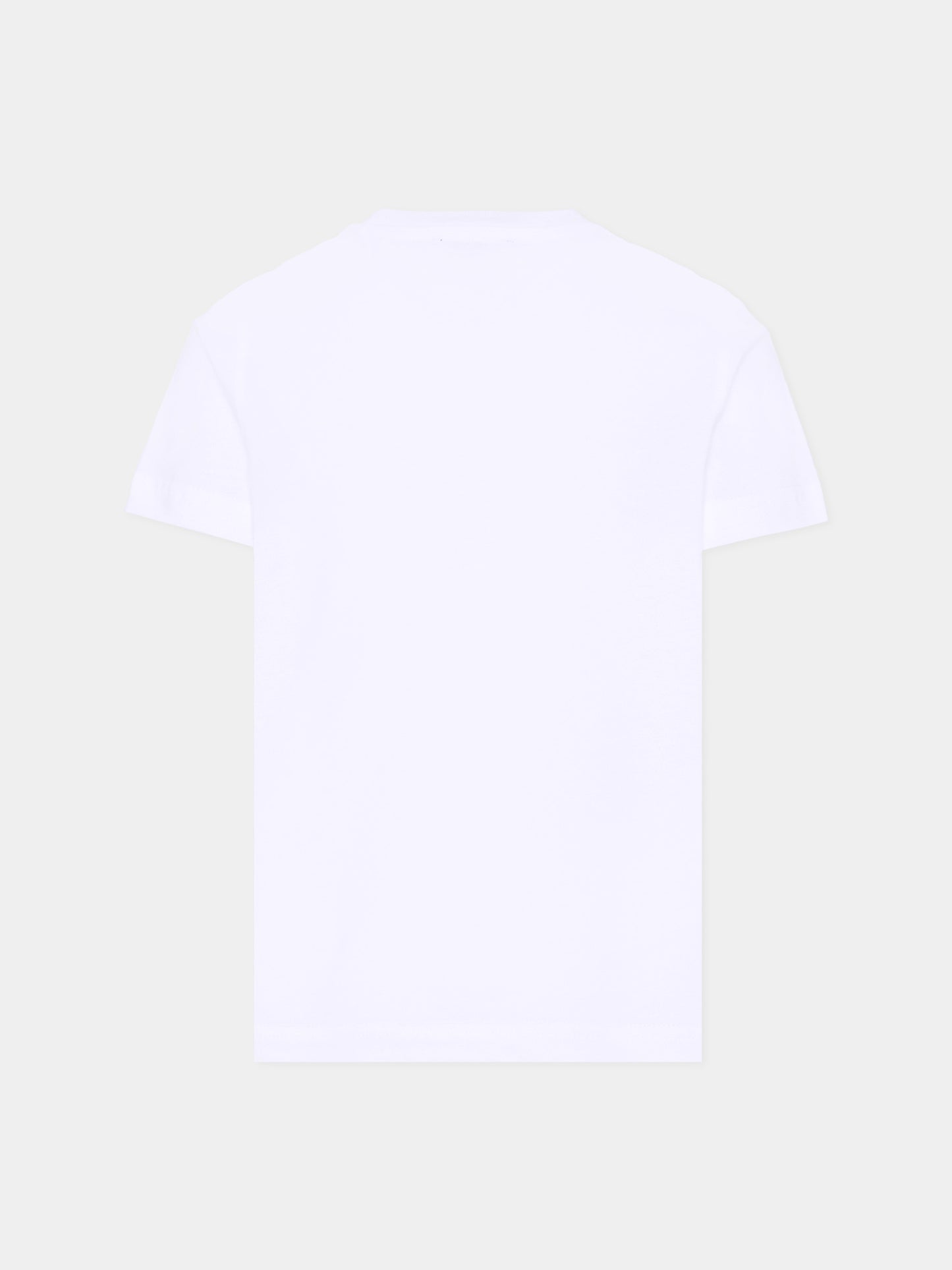 T-shirt bianca per bambini con logo,Diesel,J02771 0CATM K100