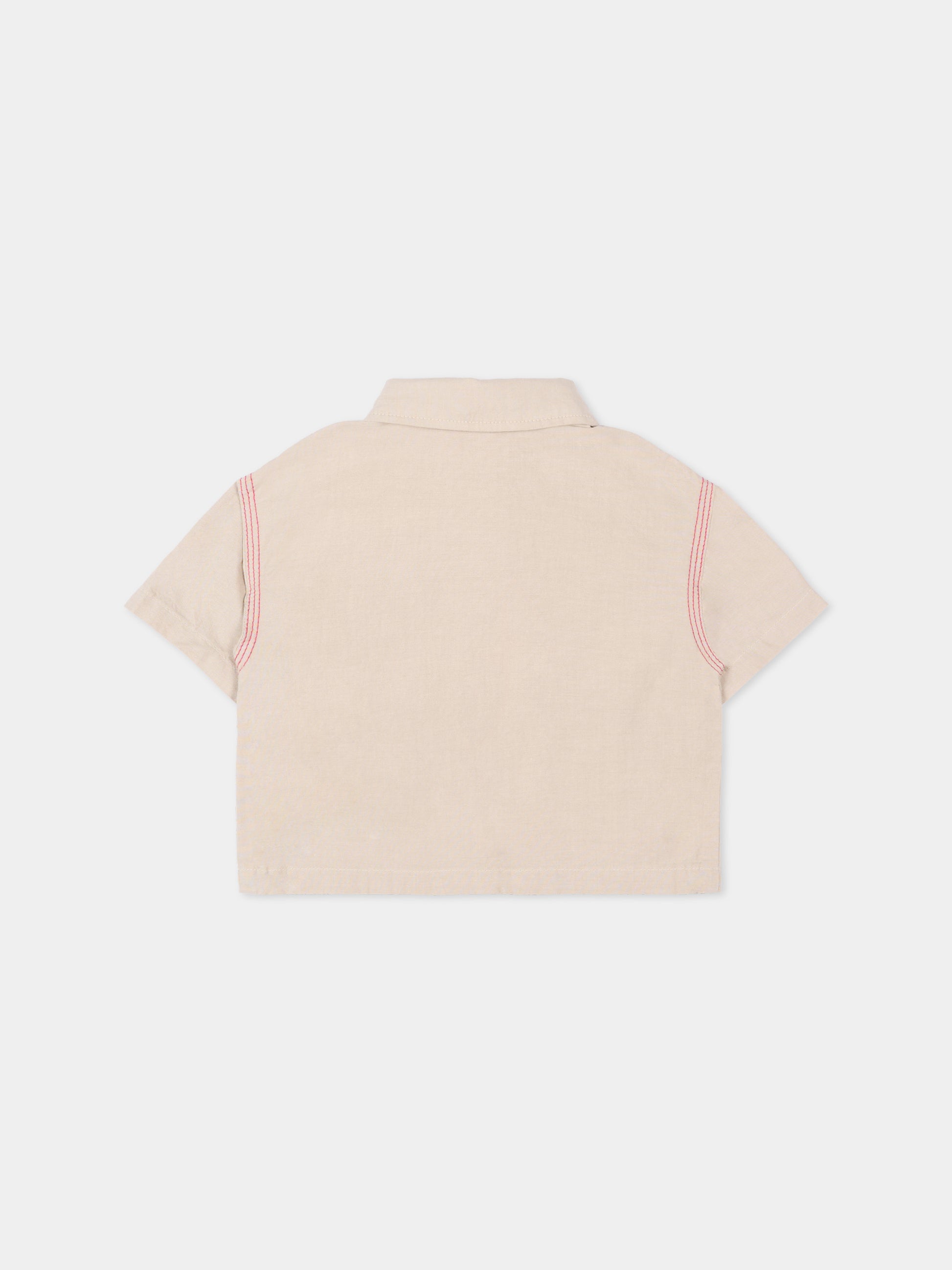 Camicia beige per neonata con logo,Diesel,K00743 KXBSN K141