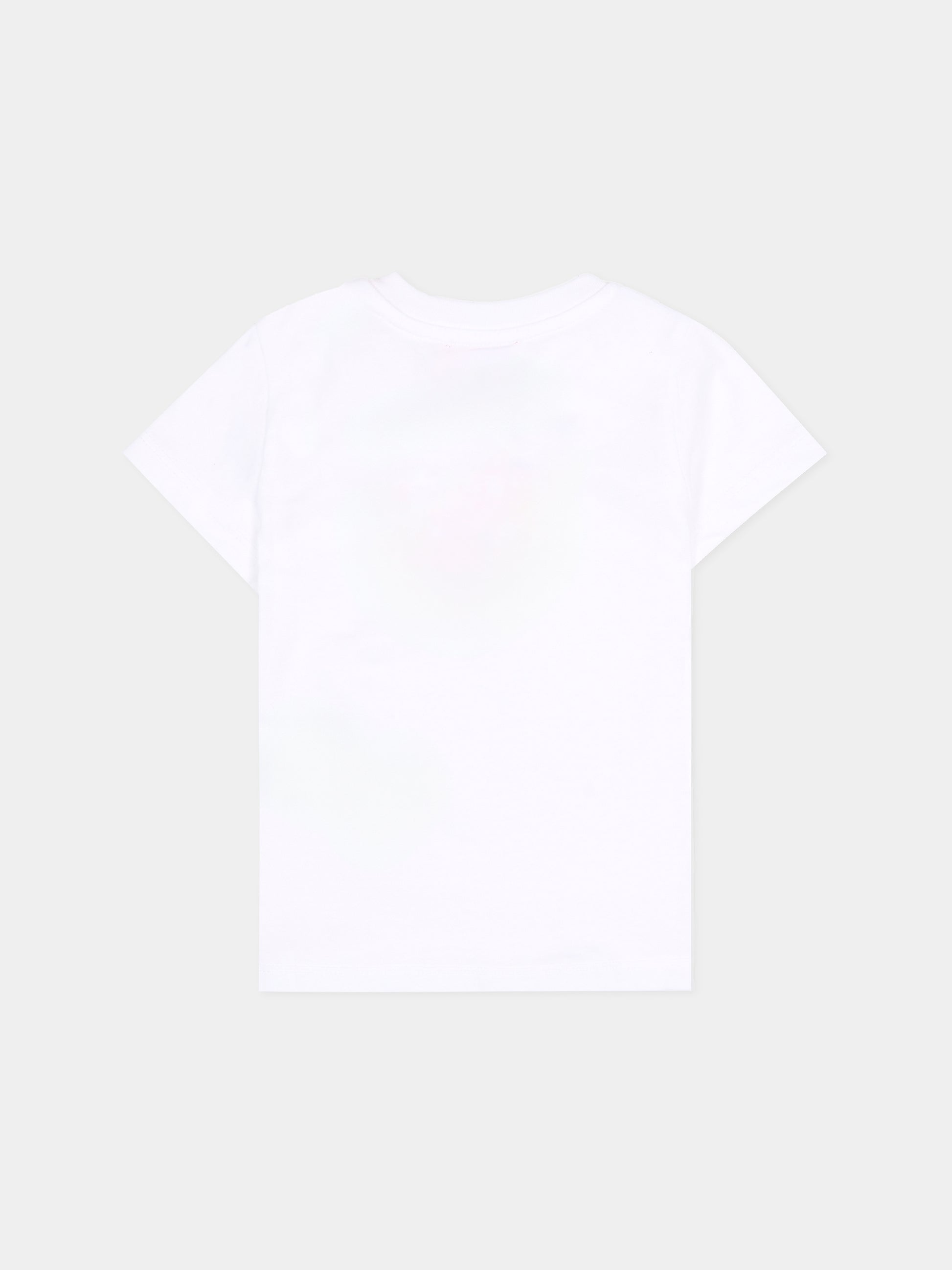 T-shirt bianca per neonata con logo,Diesel,K00766 00YI9 K100