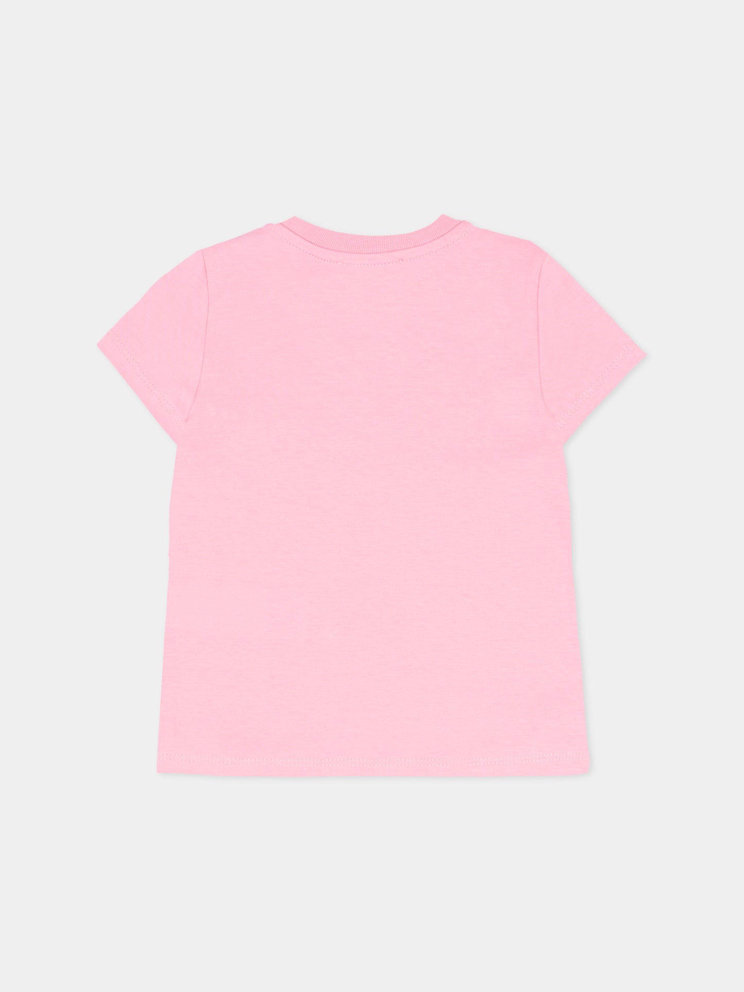 T-shirt rosa per neonata con logo,Diesel,K00766 00YI9 K309