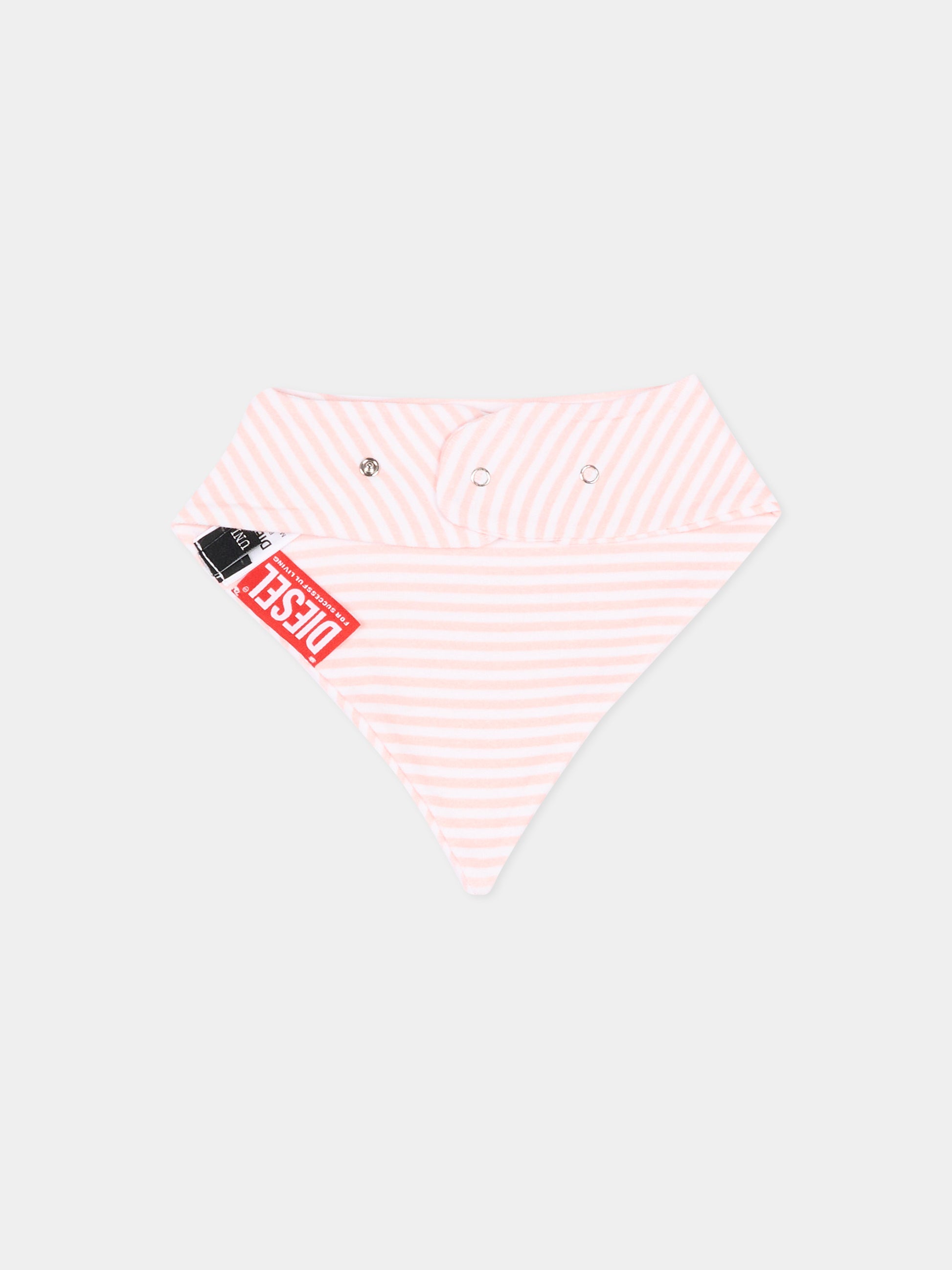 Set body rosa a righe per neonata,Diesel,N00094 KYA01 K10PI