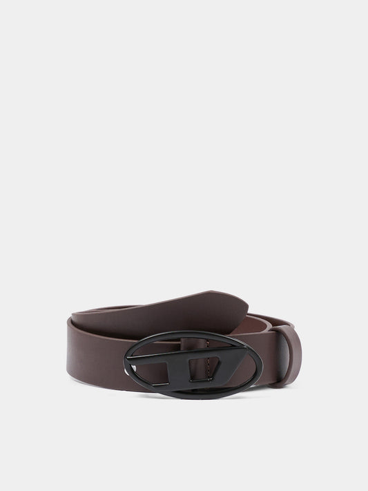 Cintura marrone per bambini con logo,Diesel,J02595 KXBLR KP48