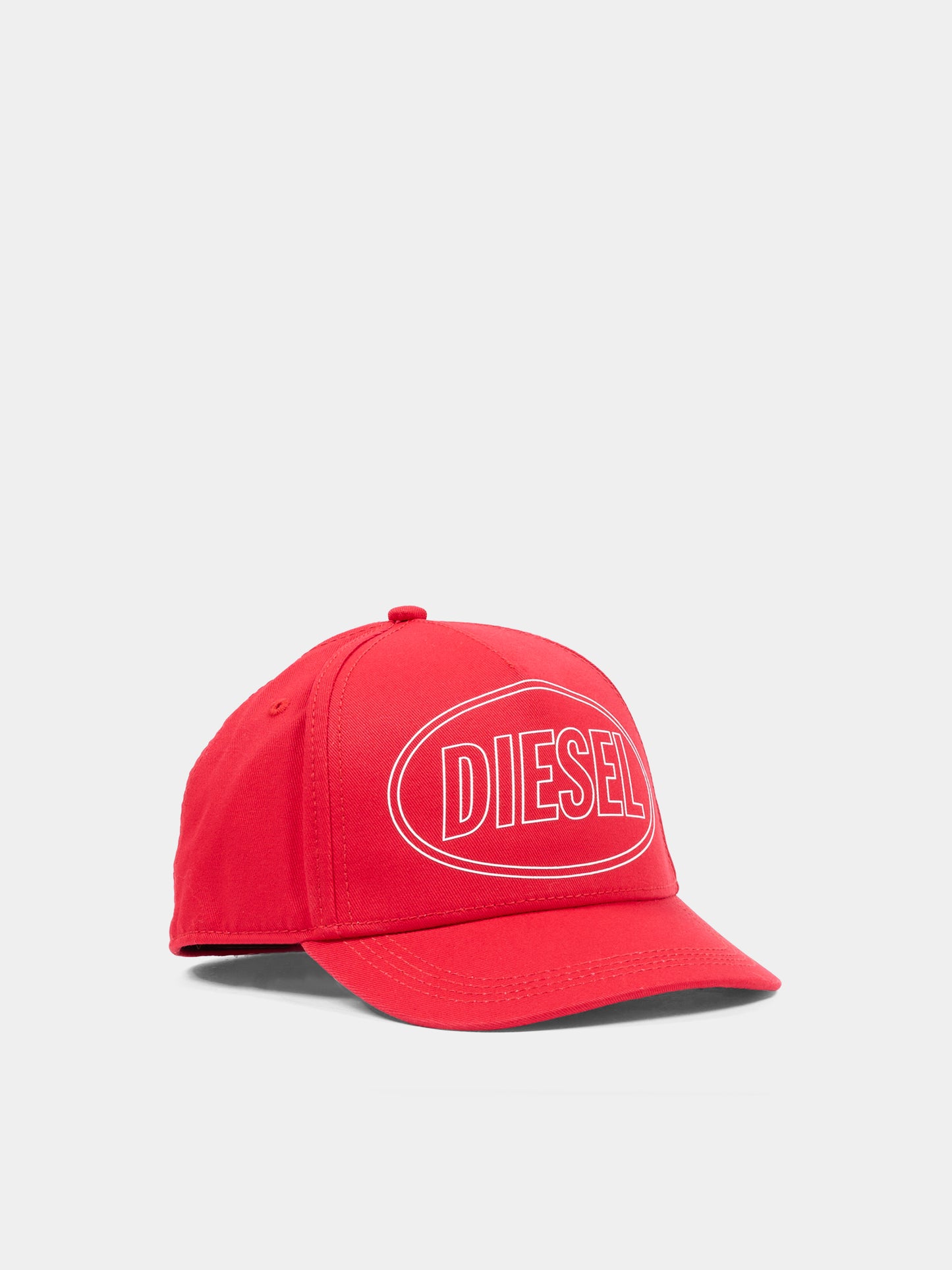 Cappello rosso per bambino con logo,Diesel,J02707 KXA77 K405