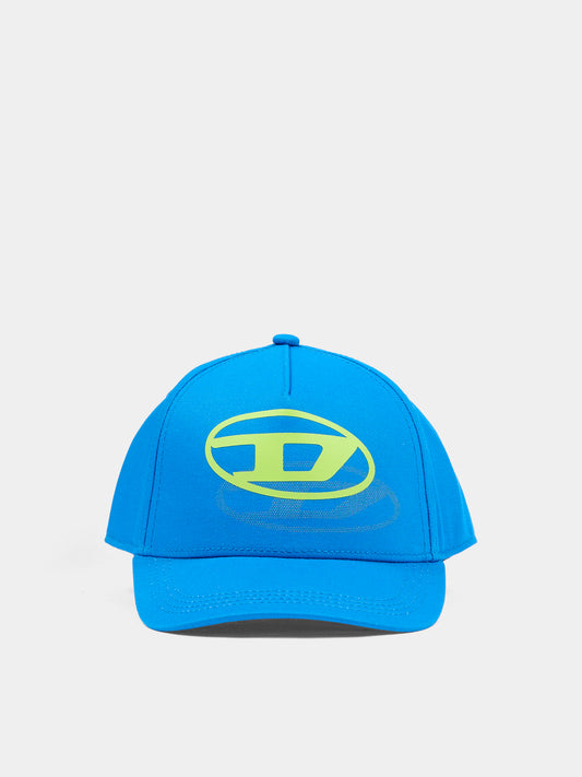 Cappello azzurro per bambino con logo,Diesel,J02708 KXA77 K804