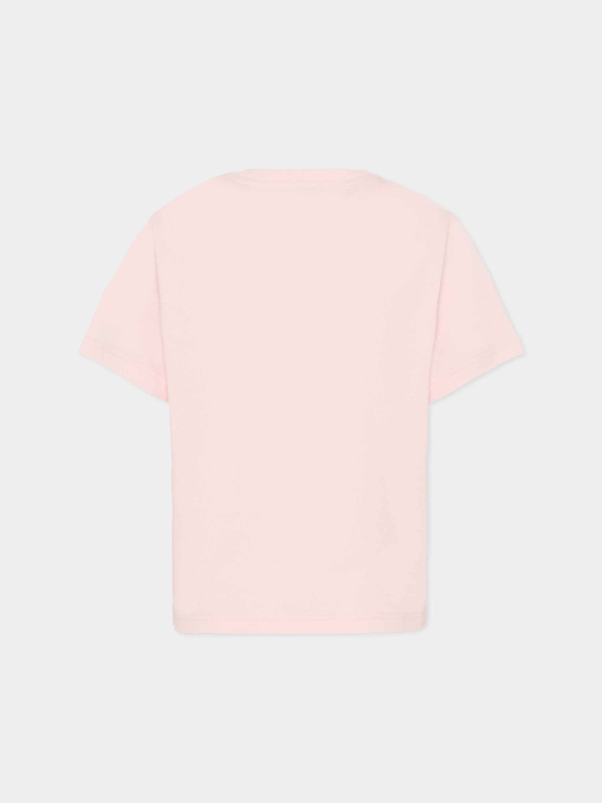 T-shirt rosa per bambina con orsetto Thomas,Burberry Kids,8117421 A1439