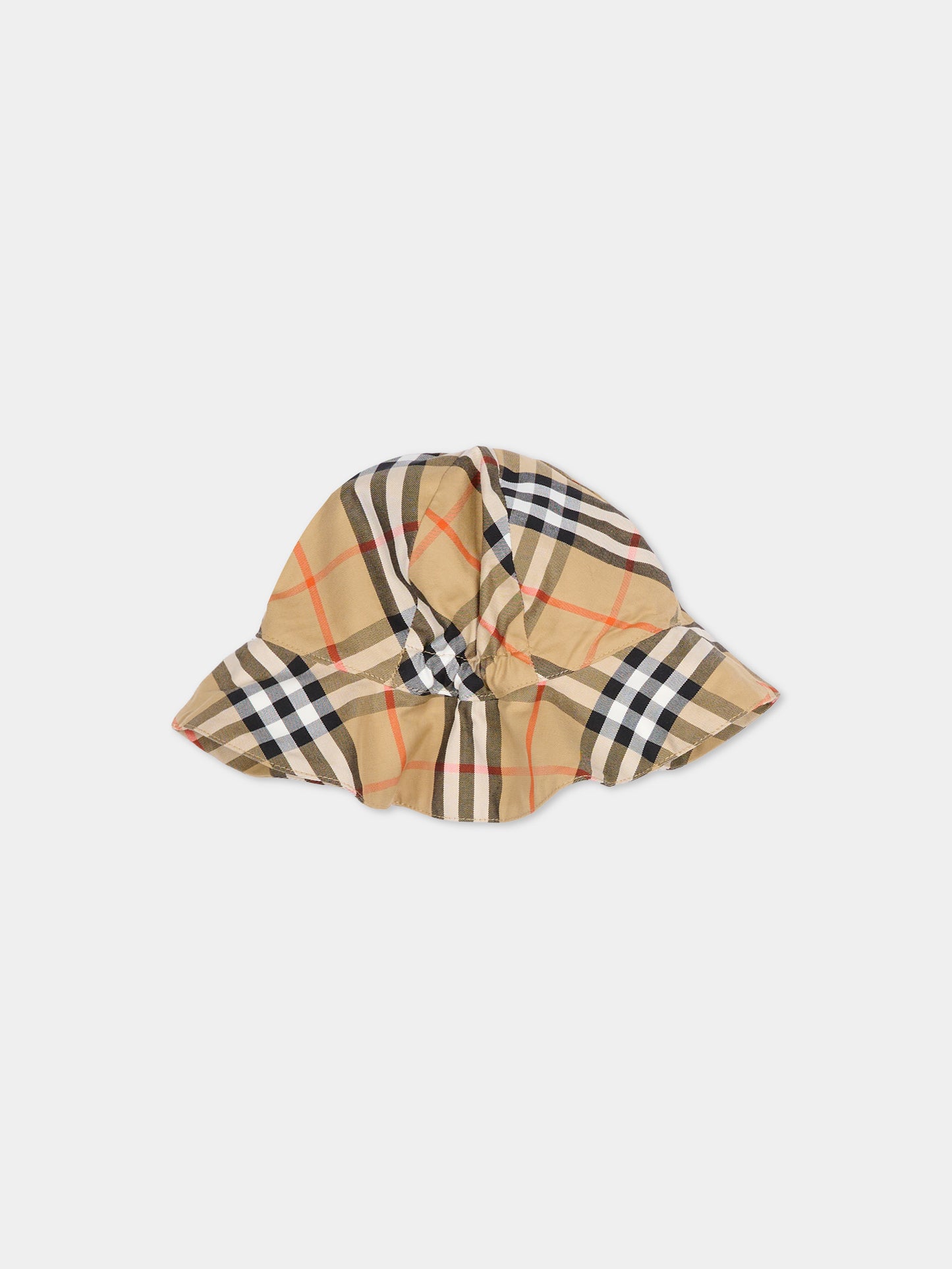 Vestito beige per neonata con check vintage,Burberry Kids,8117967 B9368