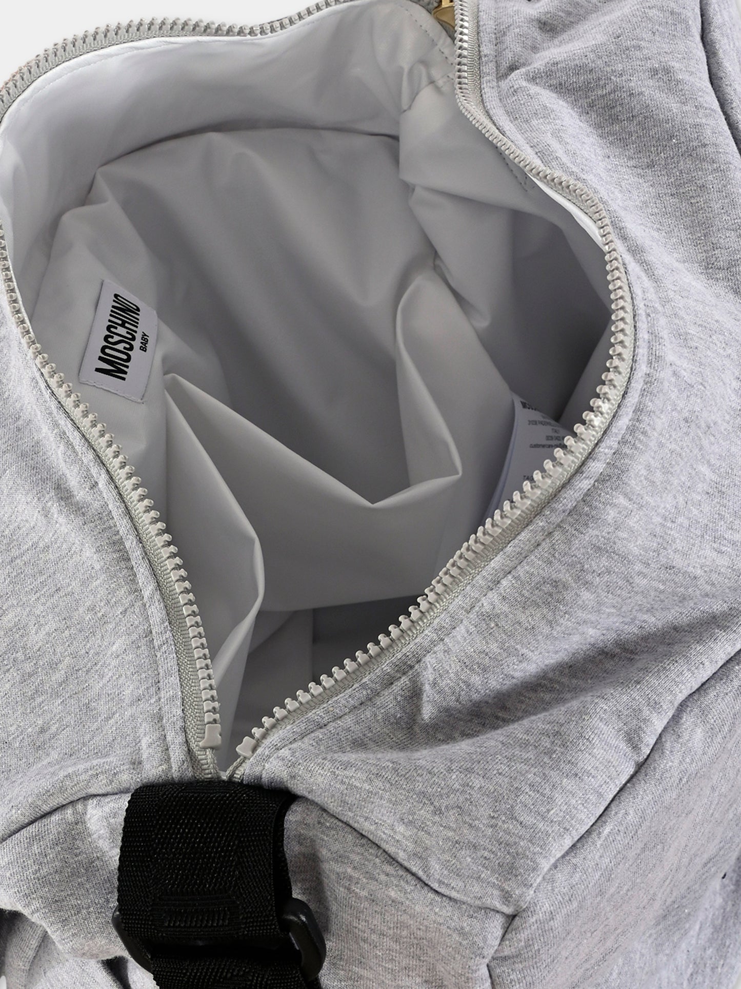 Borsa mamma grigia per neonato con Teddy Bear,Moschino Kids,MUX05B LCA19 60926