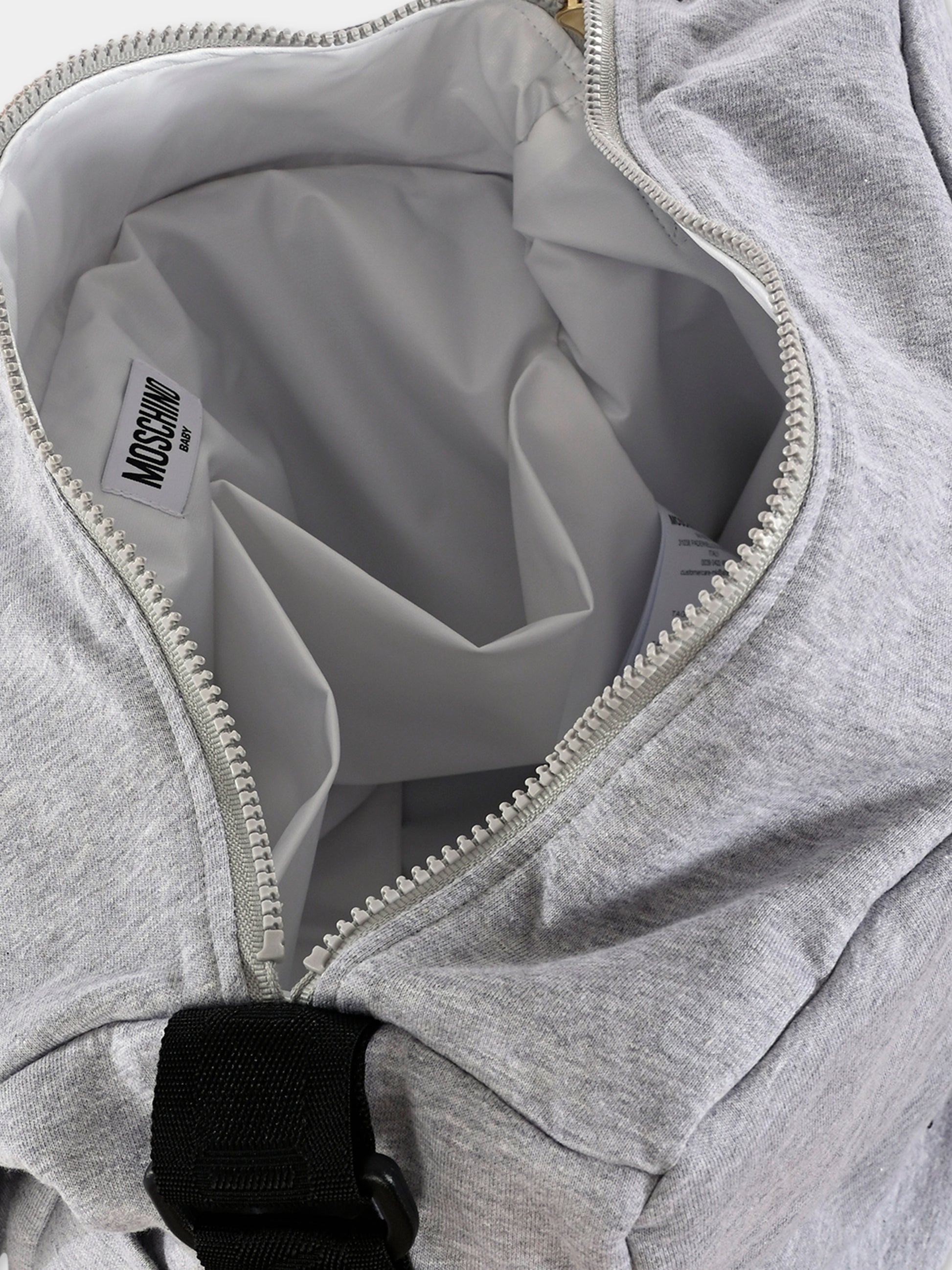 Borsa mamma grigia per neonato con Teddy Bear,Moschino Kids,MUX05B LCA19 60926