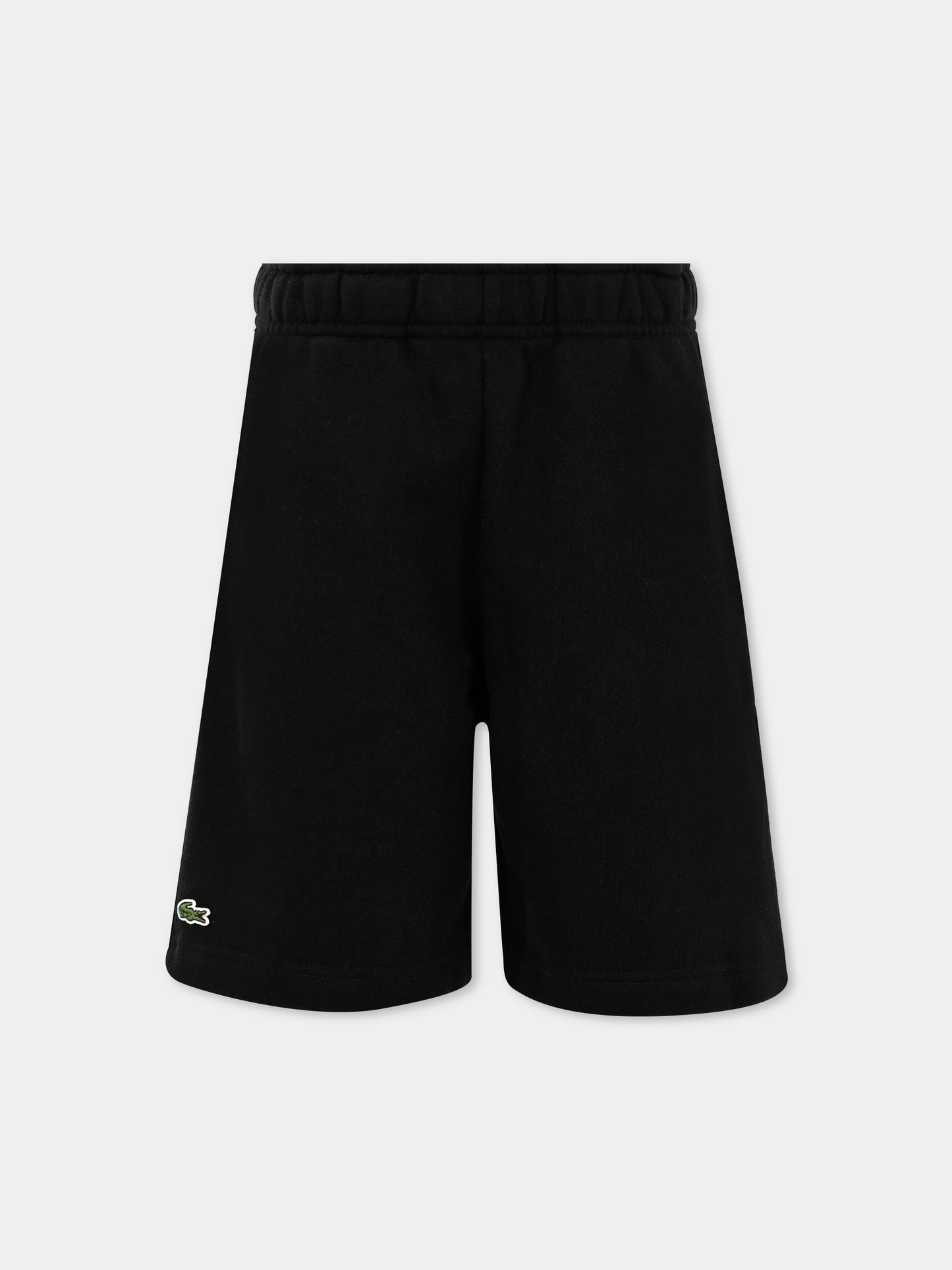 Shorts neri per bambini con coccodrillo,Lacoste,GJ9733 031