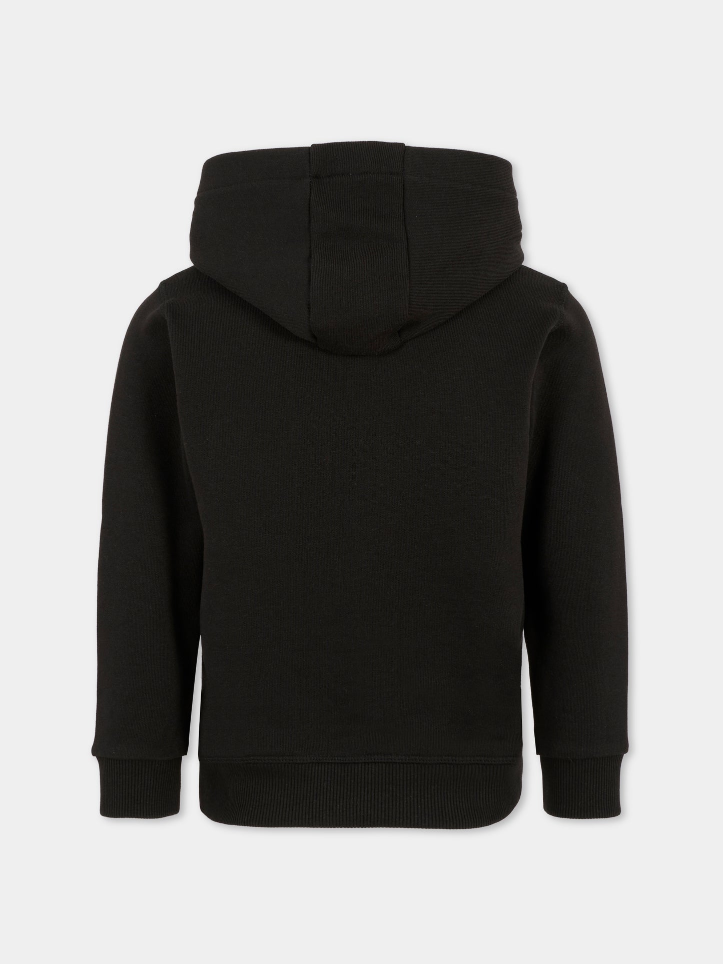 Felpa nera per bambino con logo,Hugo,G00349 09B