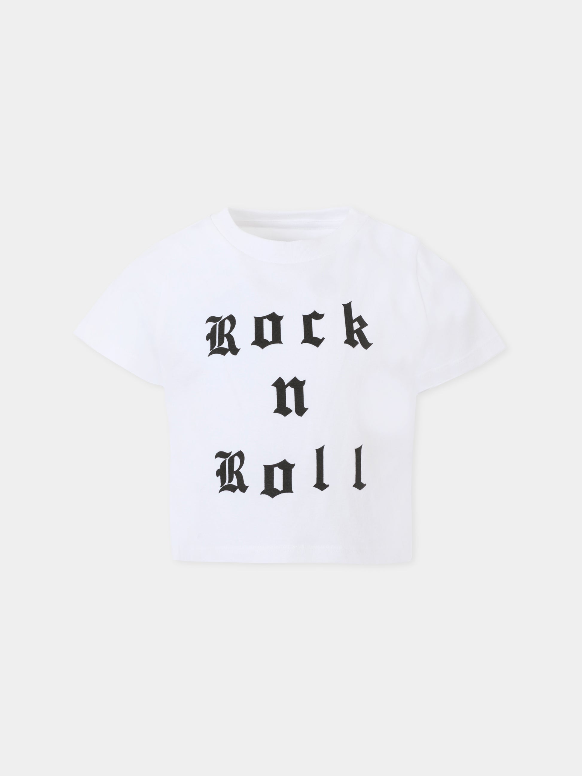 T-shirt bianca per bambina con scritta,Zadig & Voltaire Kids,X60317 10P
