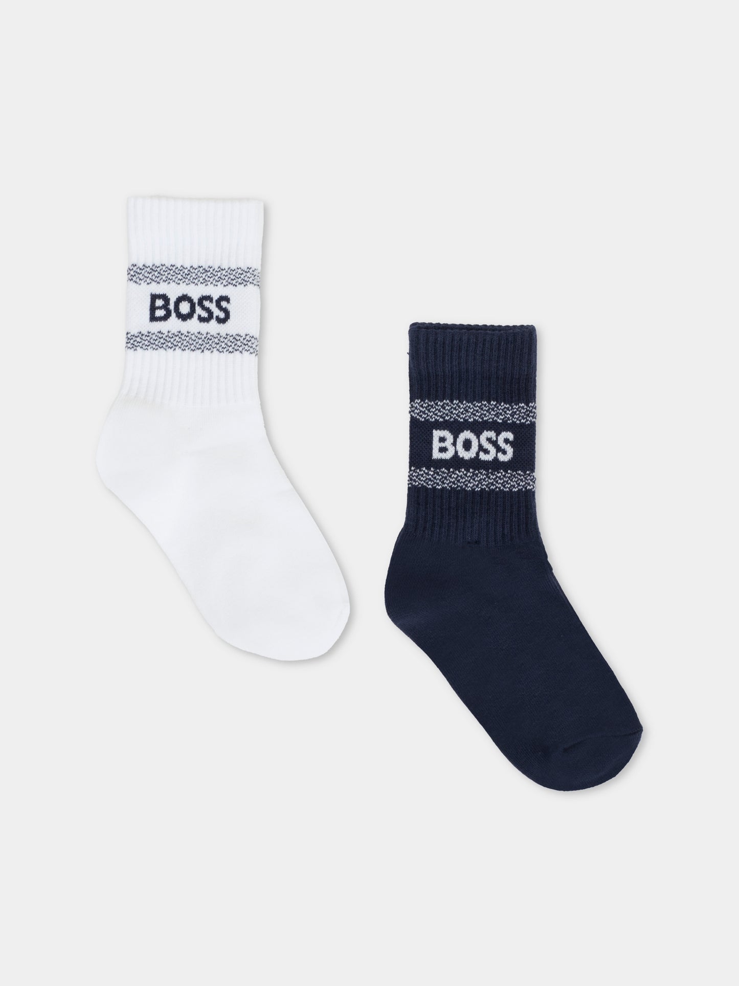 Set calzini multicolor per bambino con logo,Boss,J51738 849