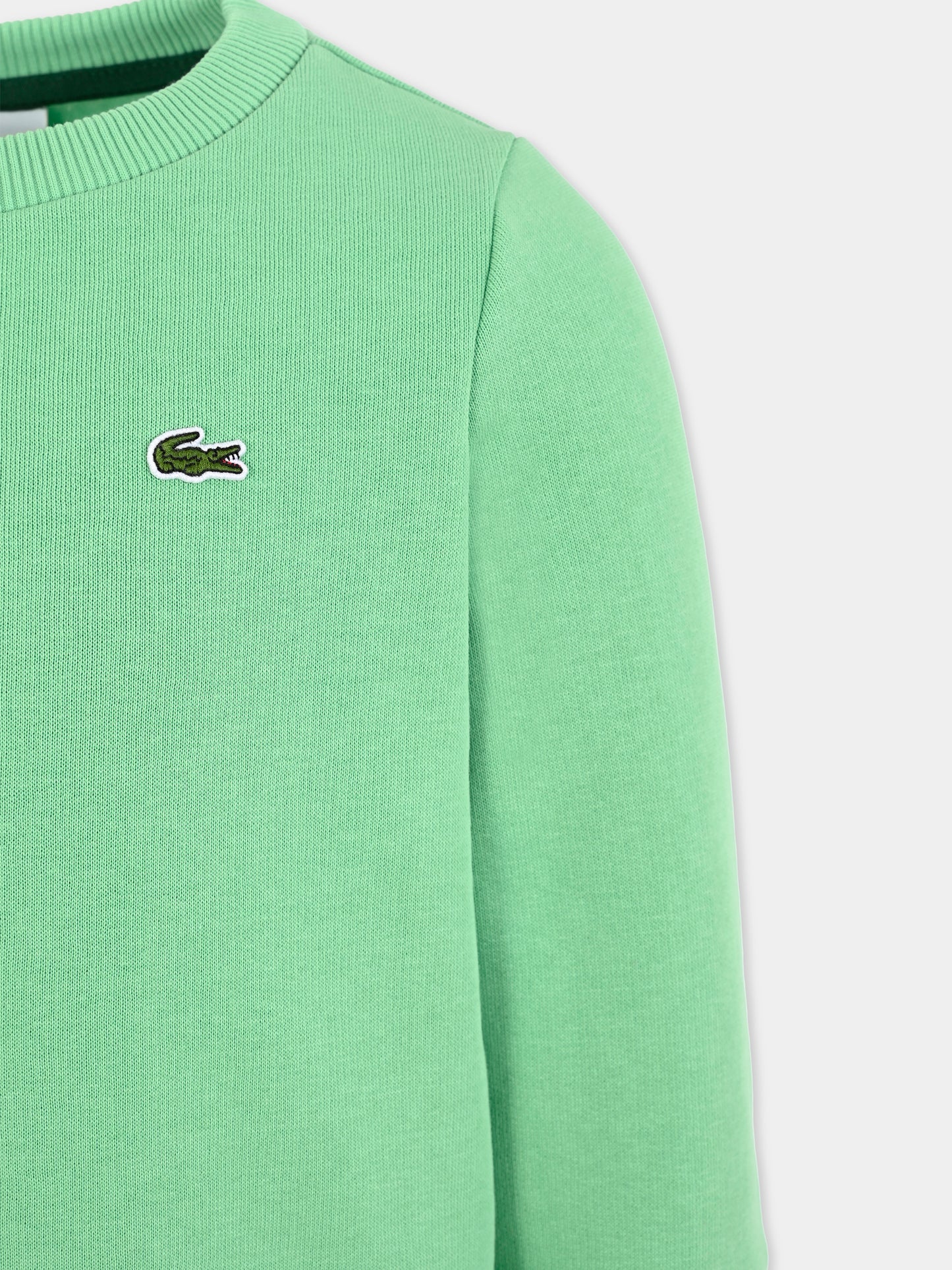 Felpa verde per bambini con coccodrillo,Lacoste,SJ5284 TTF