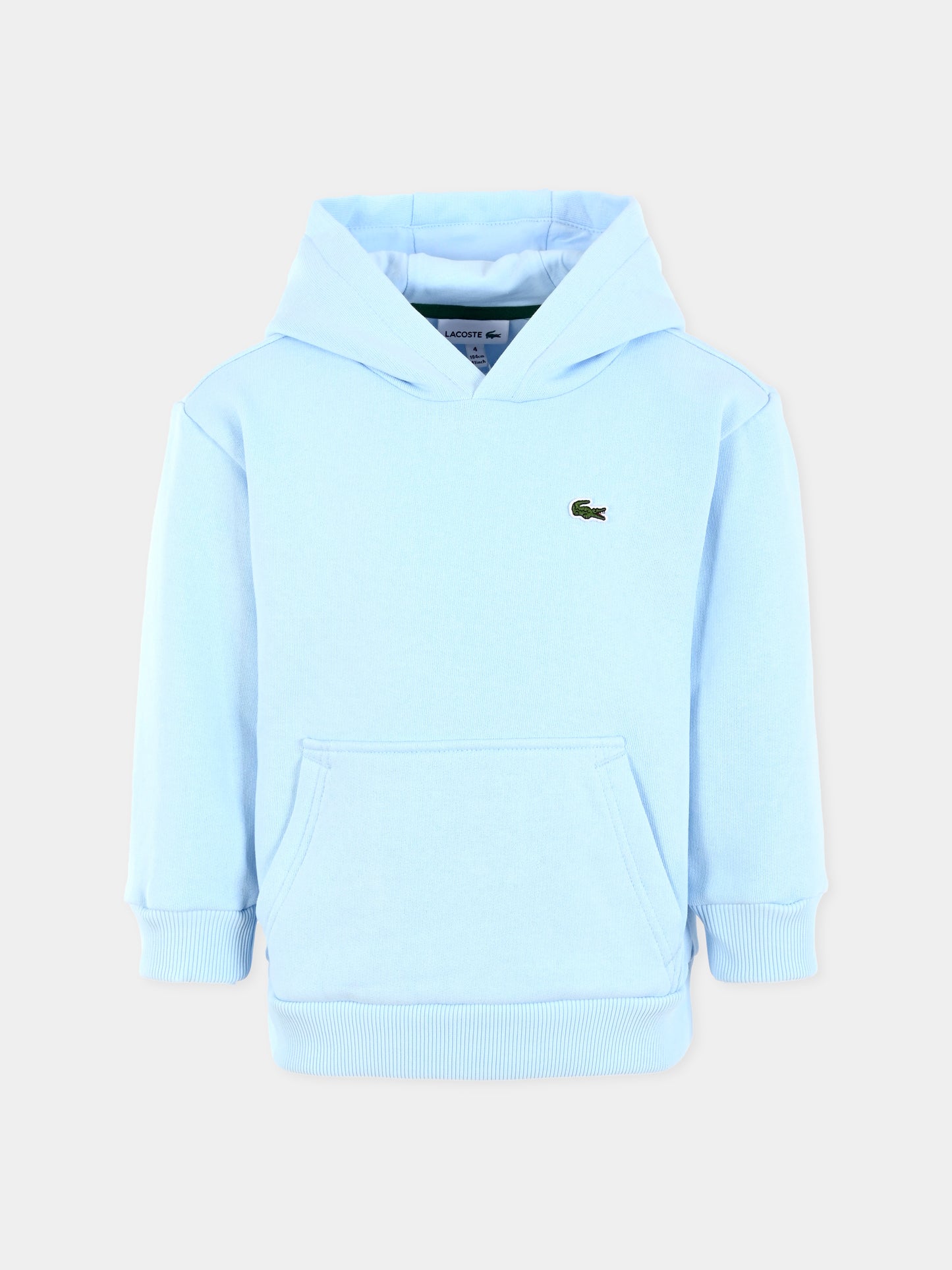 Felpa celeste per bambino con coccodrillo,Lacoste,SJ5292 T01