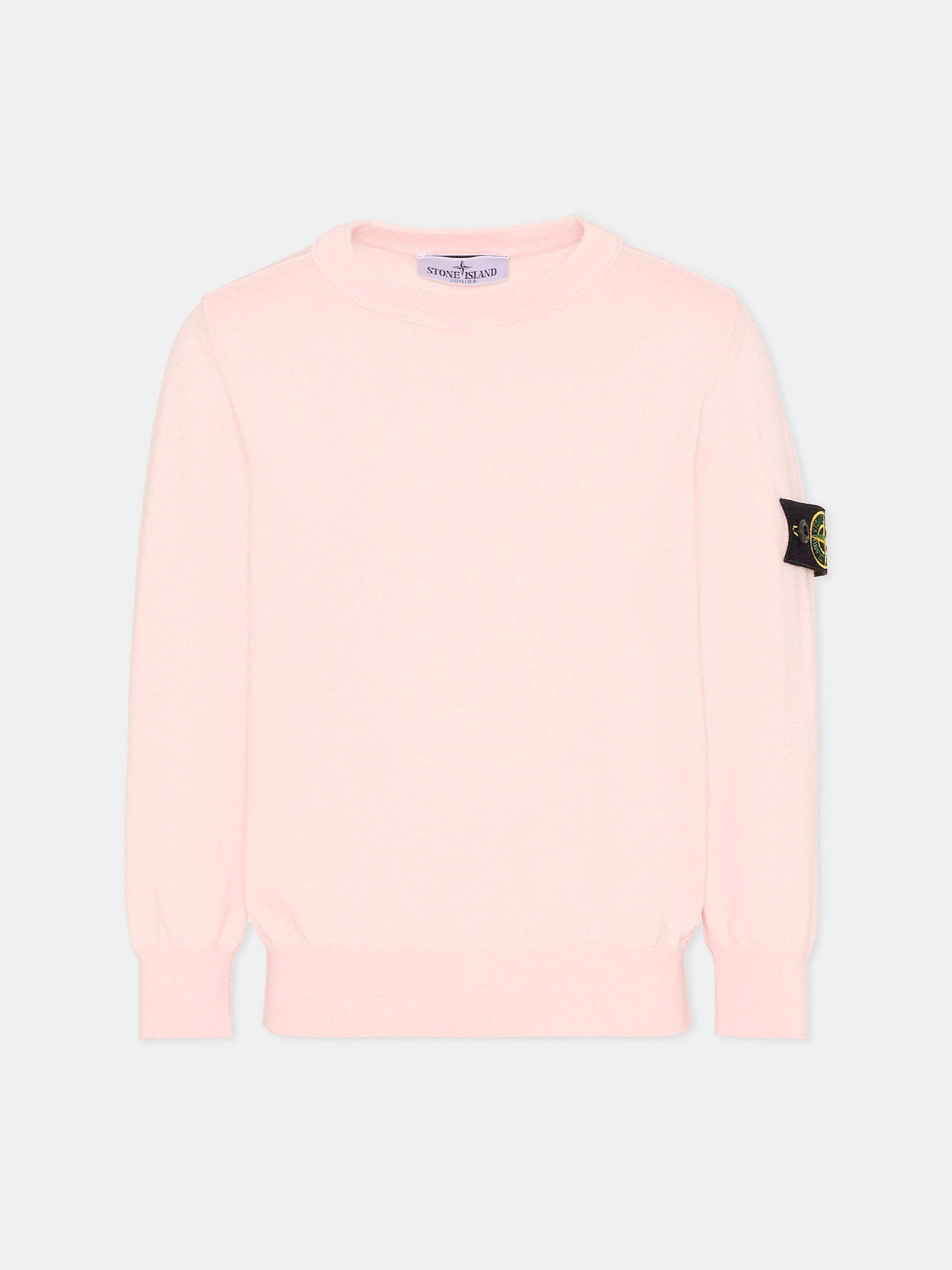 Maglione rosa per bambino con bussola,Stone Island Junior,L1S16 5100001 S00B2 - V0080