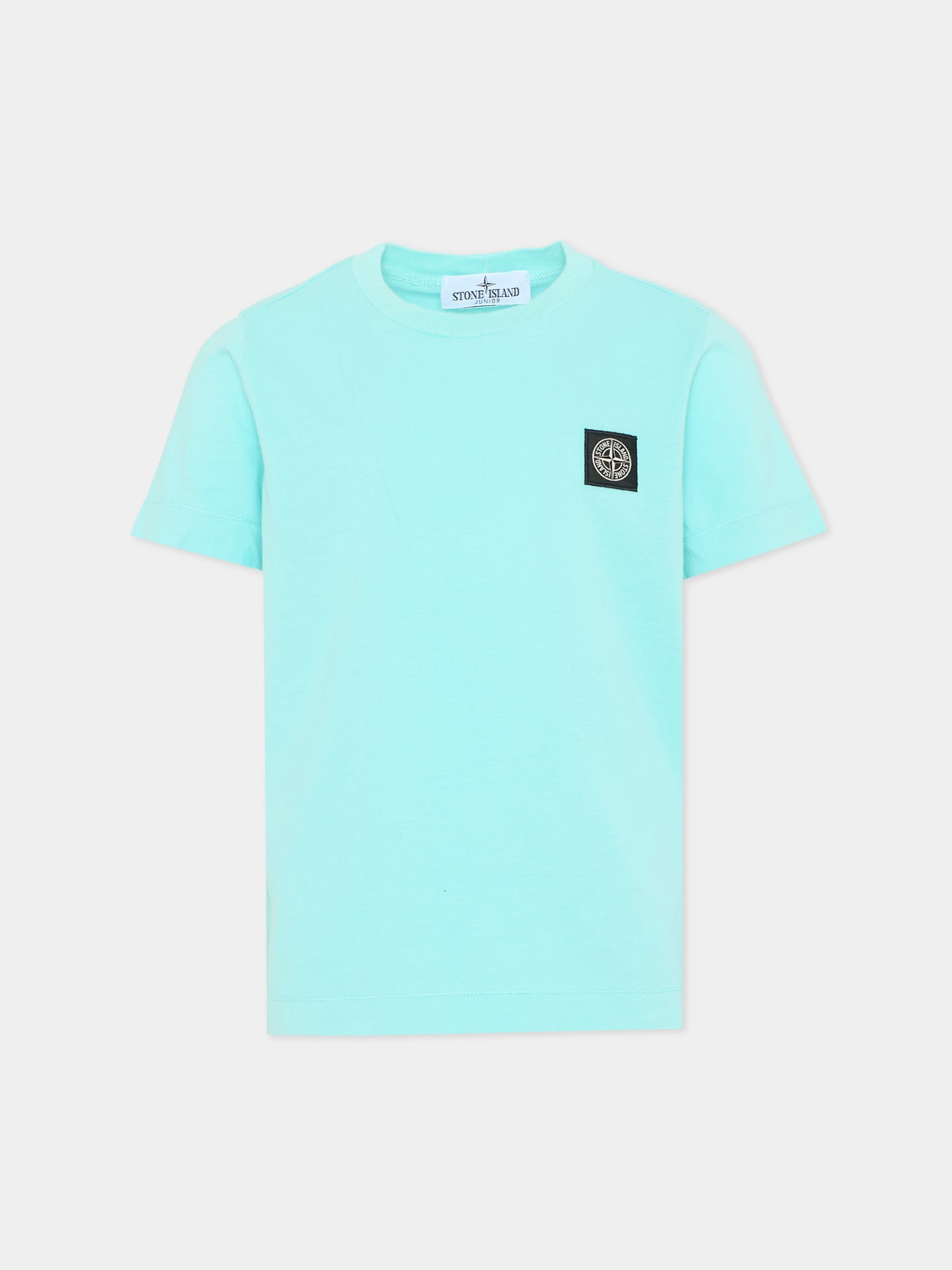 T-Shirt azzurra per bambino con logo,Stone Island Junior,L1S16 2100002 S0047 - V0044
