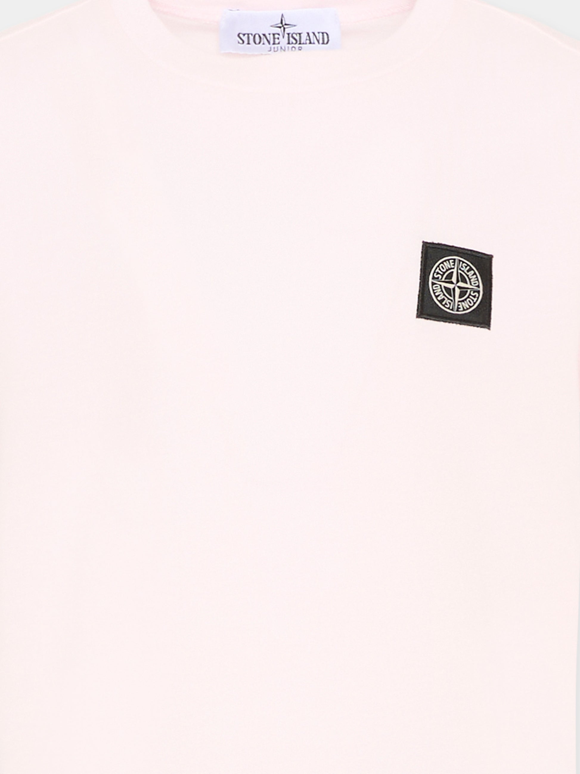 T-Shirt rosa per bambini con logo patch,Stone Island Junior,L1S16 2100002 S0047 - V0080
