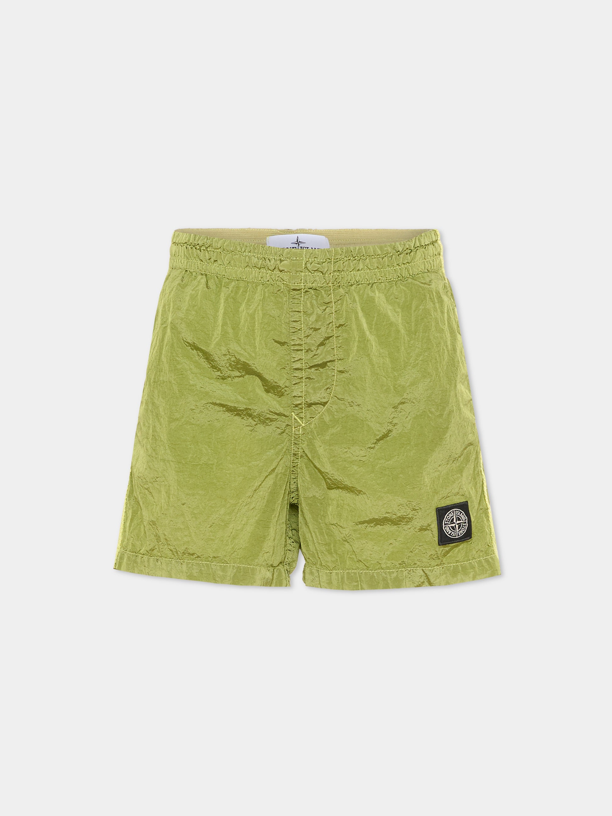 Boxer mare verde per bambino con bussola,Stone Island Junior,L1S16 B100002 S0043 - V005F