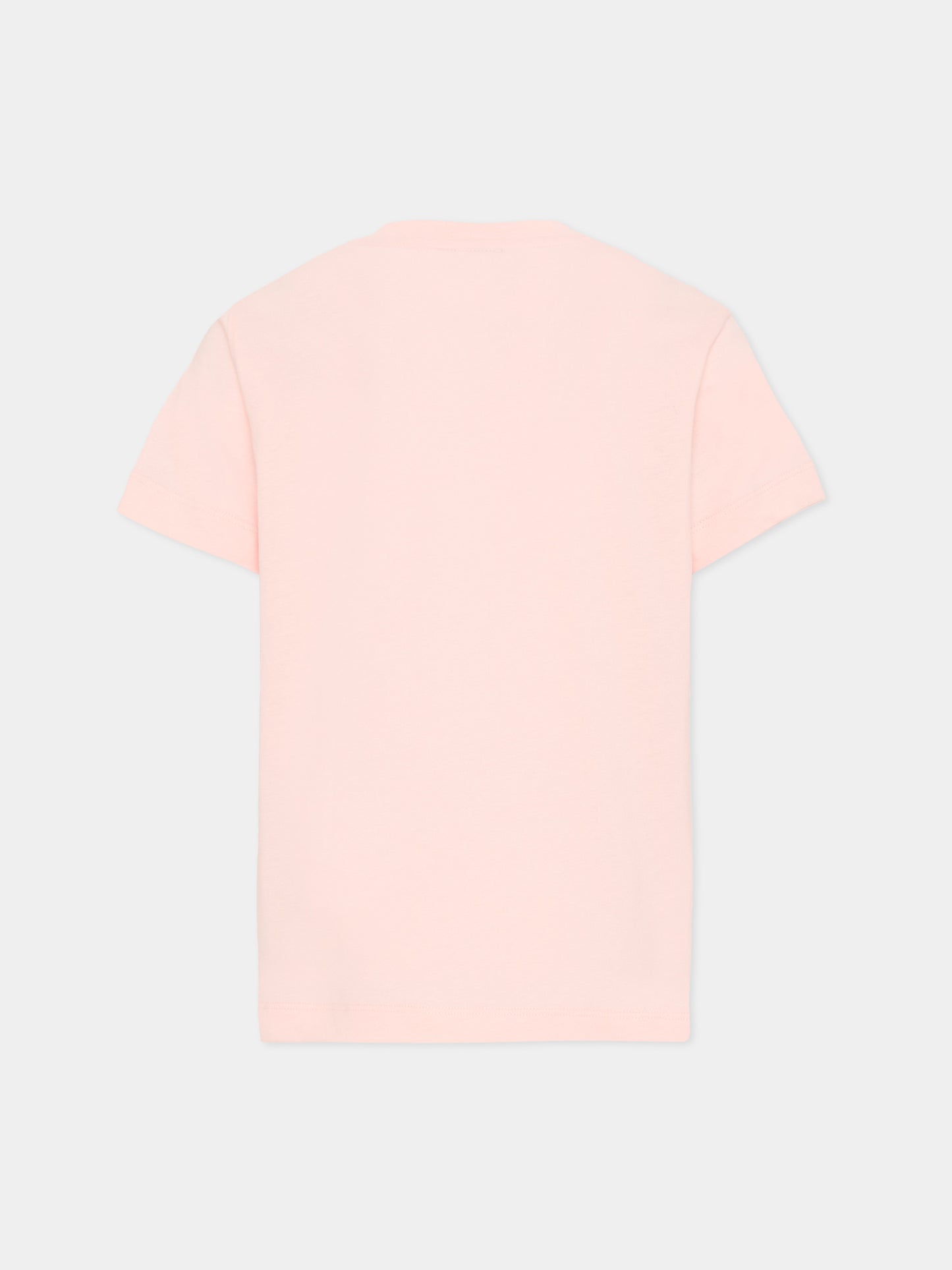 T-shirt rosa per bambina con logo,Fendi Kids,JUI202 7AJ F1UL9