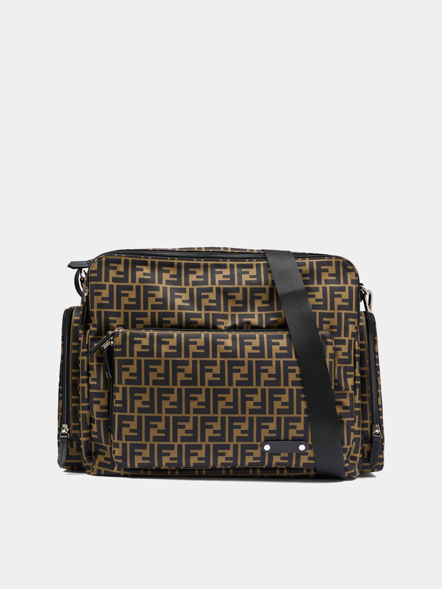 Borsa mamma marrone per neonati con FF,Fendi Kids,7VB013 ARDI F14TW