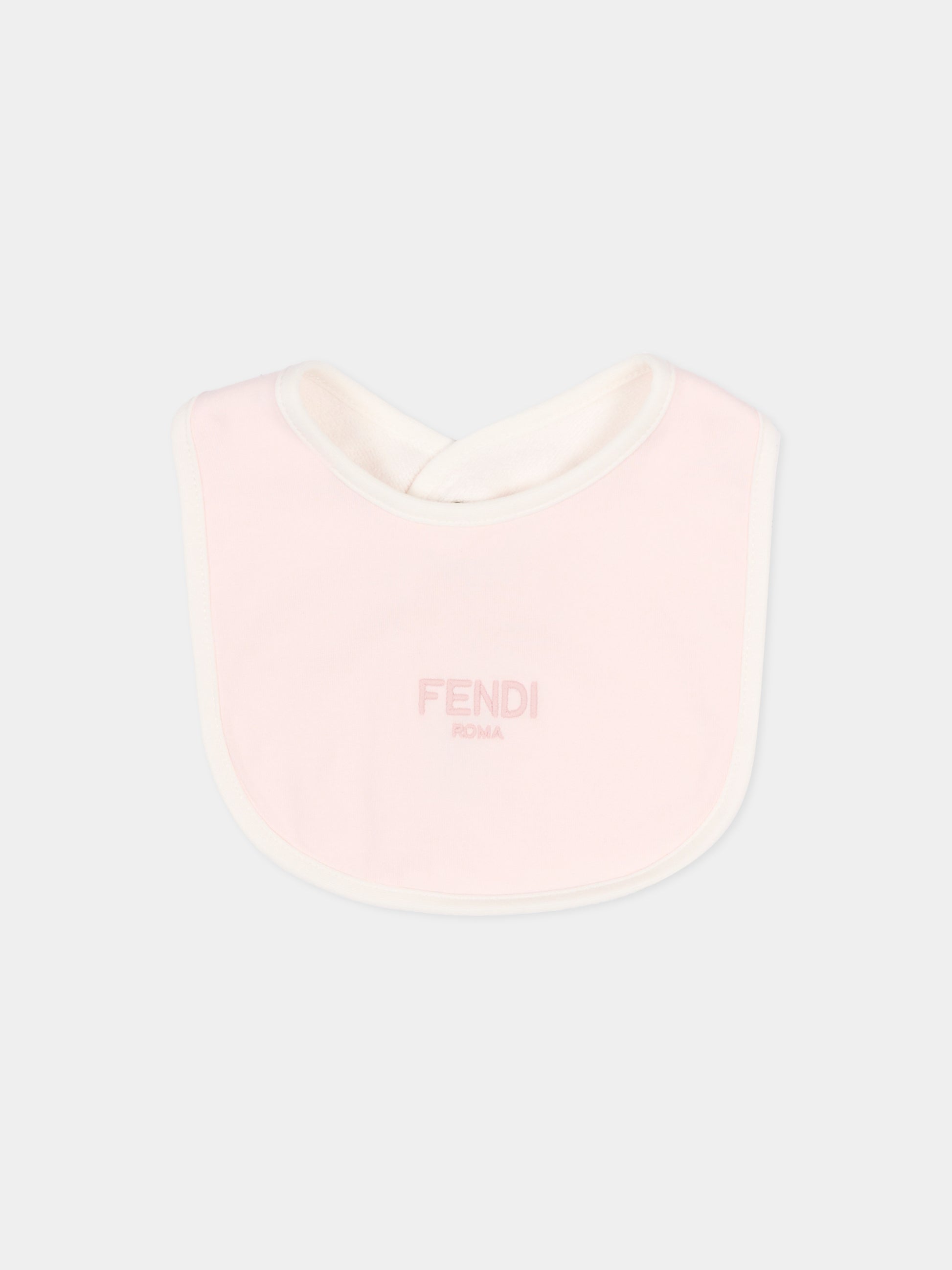Set tutina rosa per neonata con logo ricamato,Fendi Kids,BUK154 ST8 F0C11
