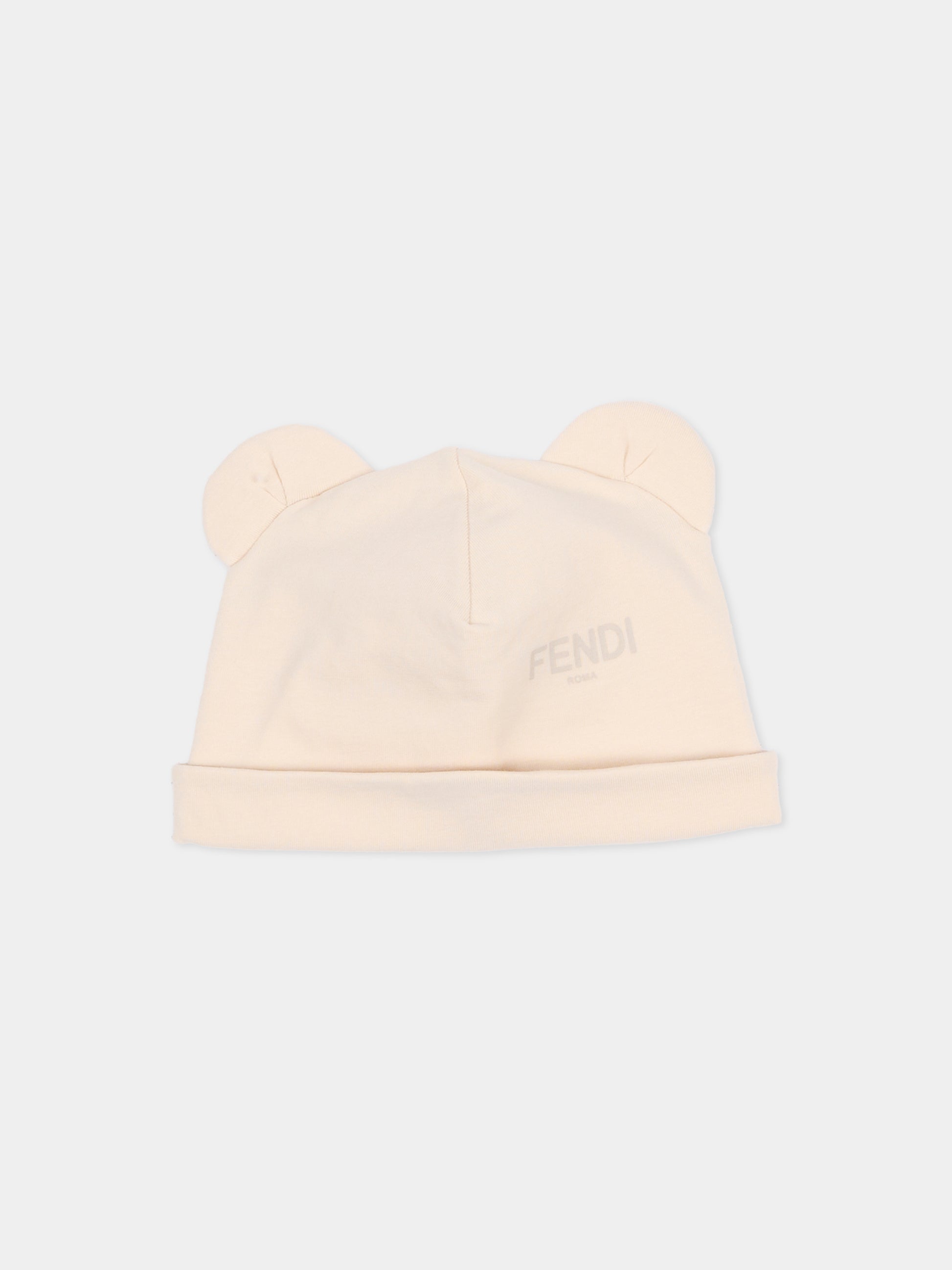 Set accessori beige per neonati con orsetto,Fendi Kids,BUJ337 ST8 F19J5