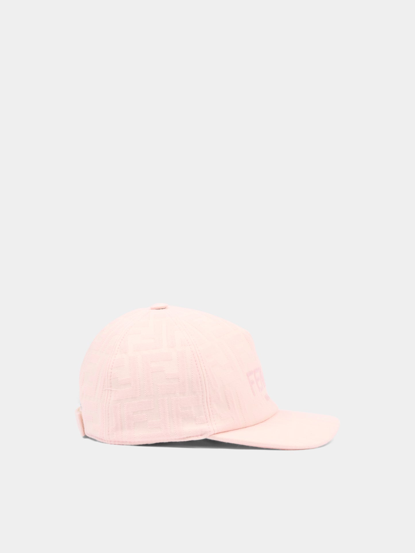 Cappello rosa per bambina con FF,Fendi Kids,JFP082 AWF6 F0QD1
