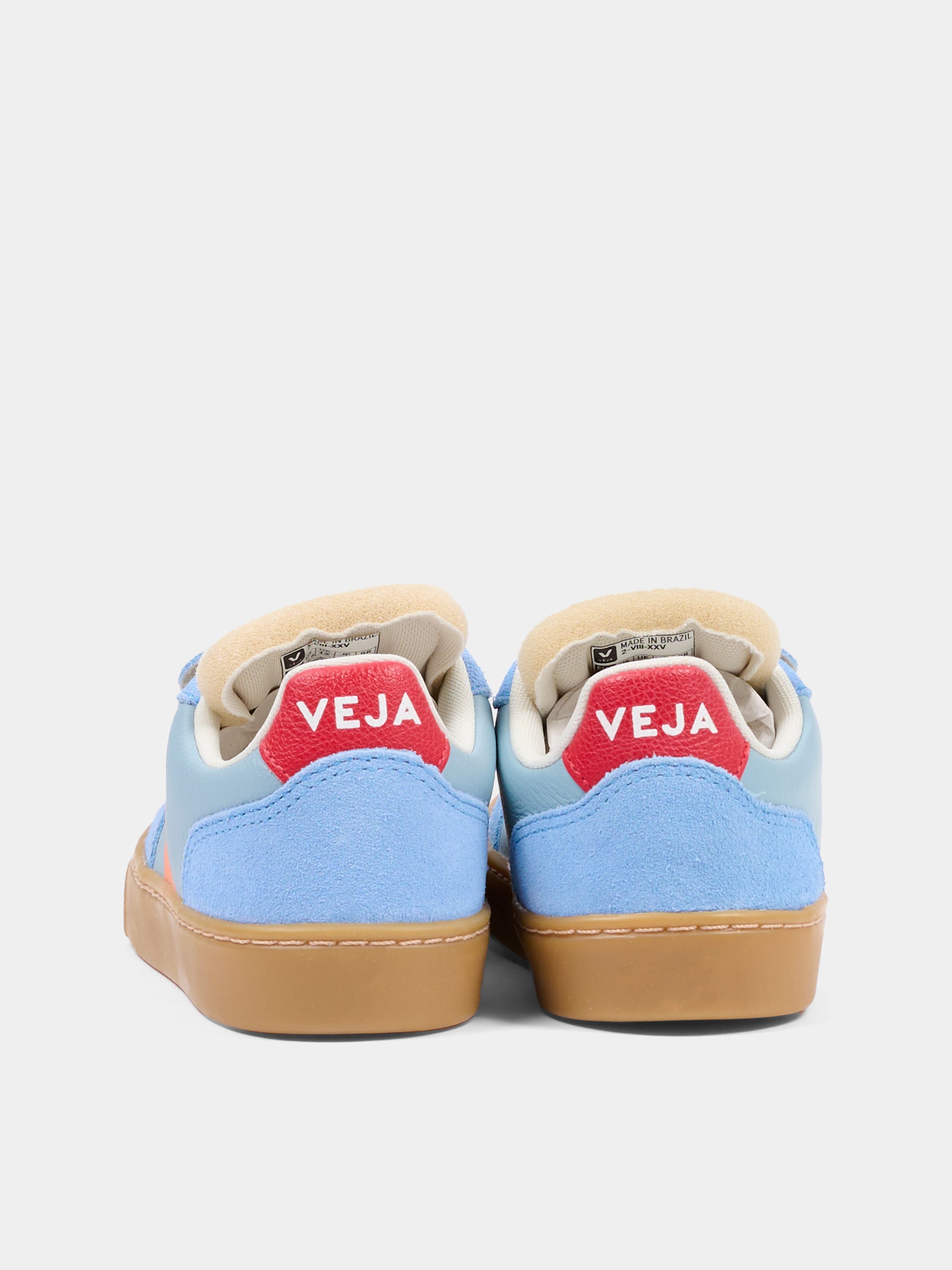 Sneakers V-90 celesti per bambino con logo,Veja,SX2021513C