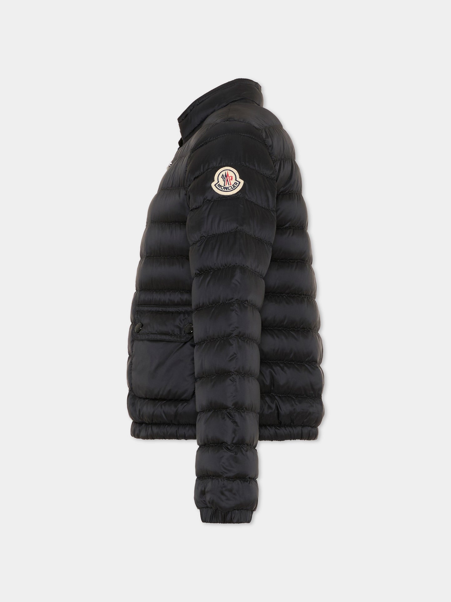 Piumino Lans nero per bambina con logo,Moncler Kids,L1954 1A00032 597YF 999