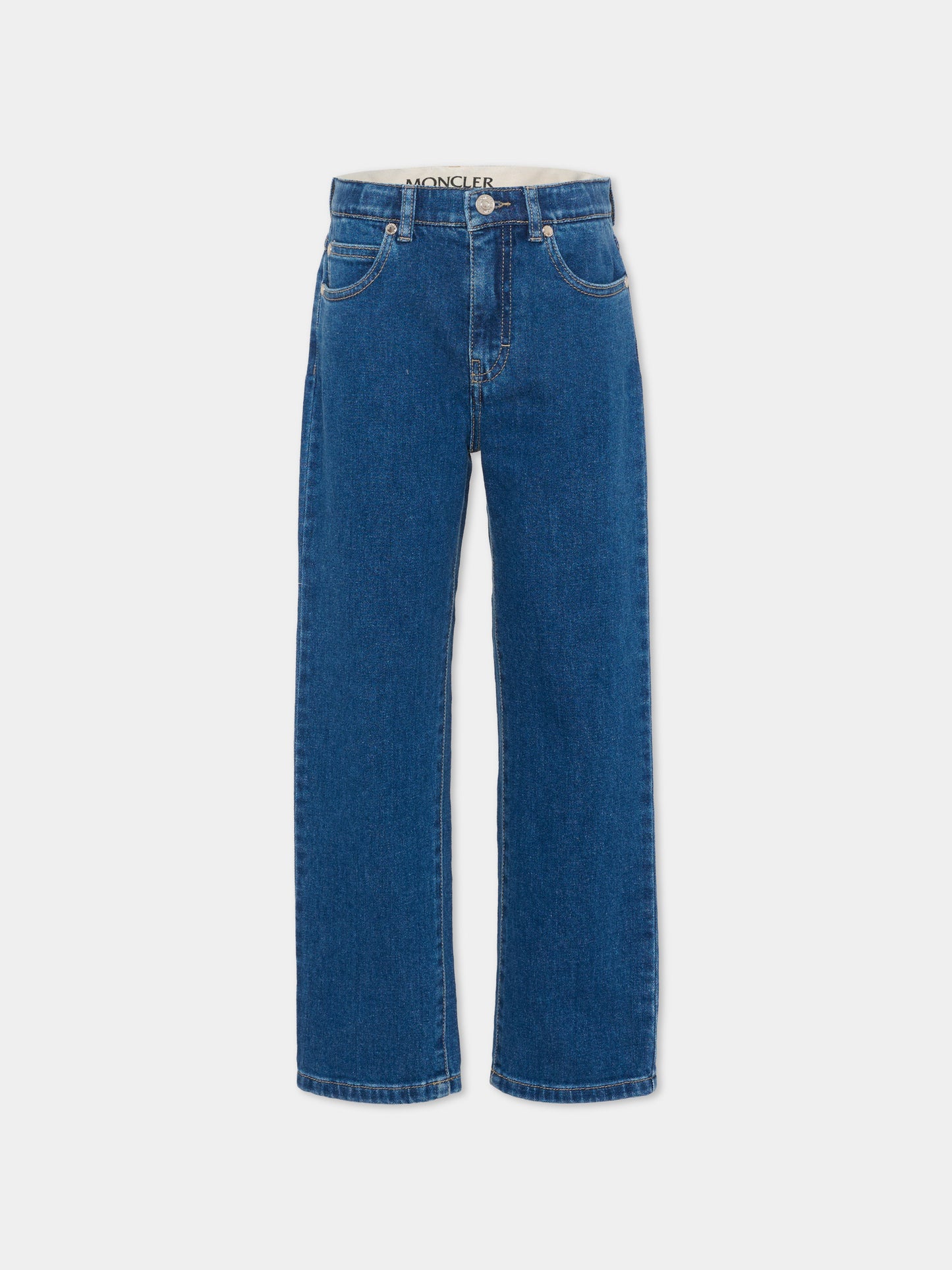 Jeans denim per bambino con logo,Moncler Kids,L1954 2A00001 598A1 790