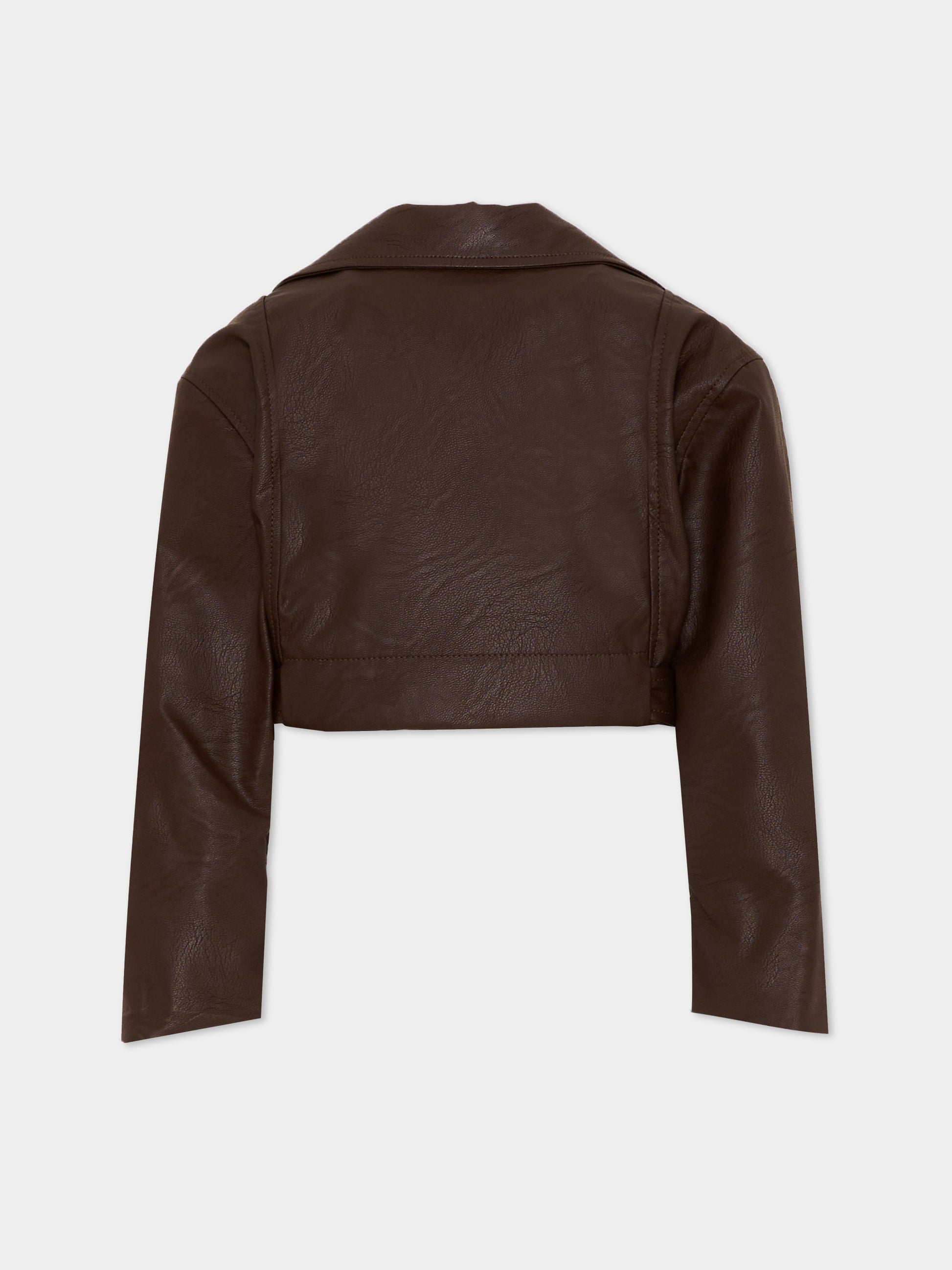 Giubbotto marrone per bambina cropped,Pinko,KFGB015.C.PE021.6024