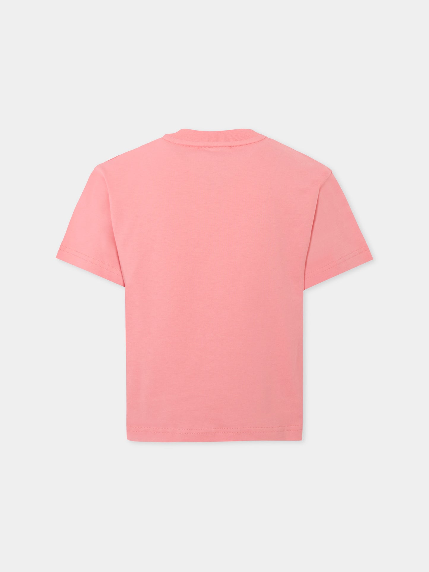 T-shirt rosa per bambina con logo,Lanvin Petite,N30215 49C