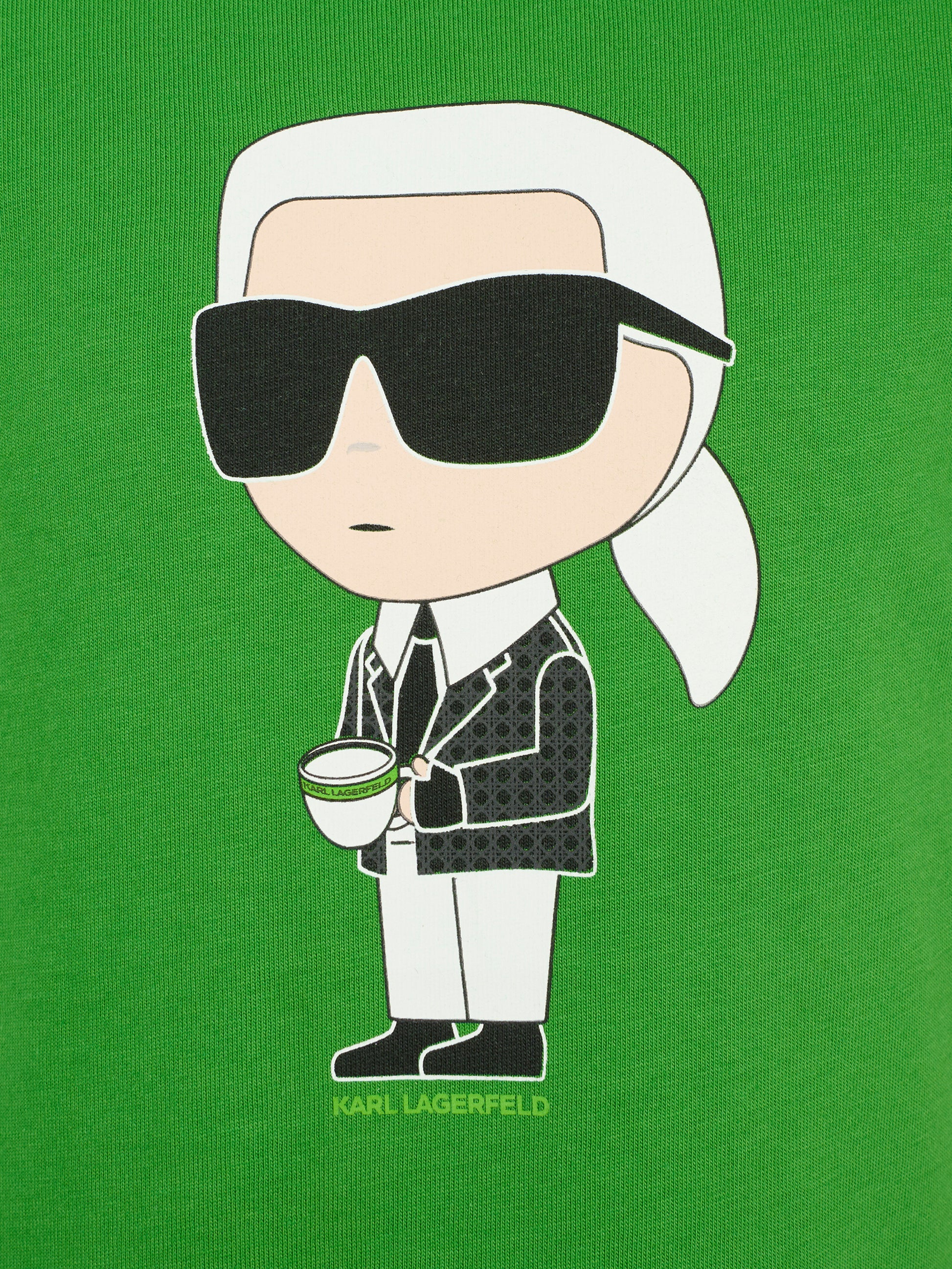 T-shirt verde per bambino con Karl Lagerfeld,Karl Lagerfeld Kids,Z30437 686