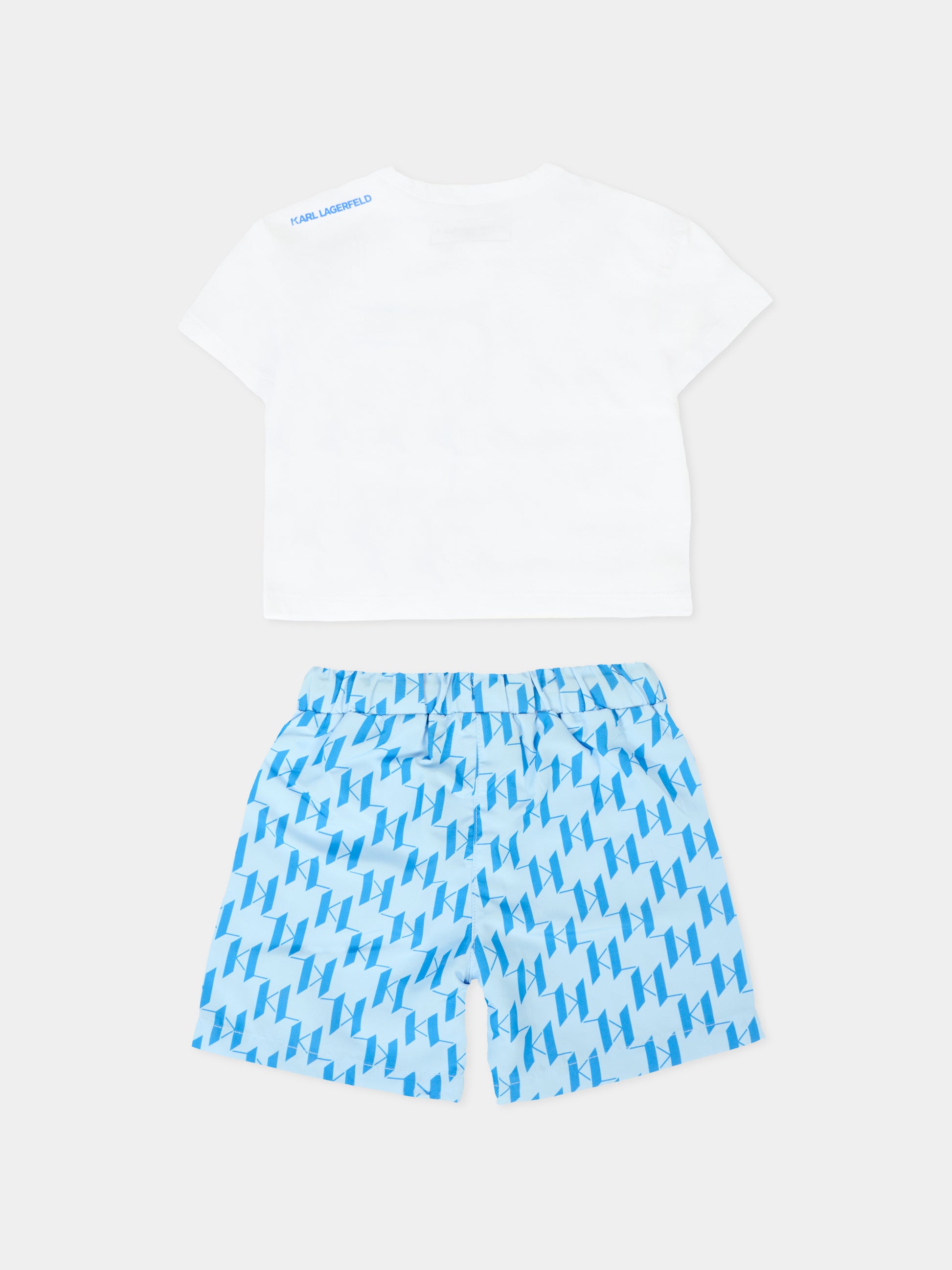 Completo celeste per neonato con Karl Lagerfeld,Karl Lagerfeld Kids,Z30498 N48
