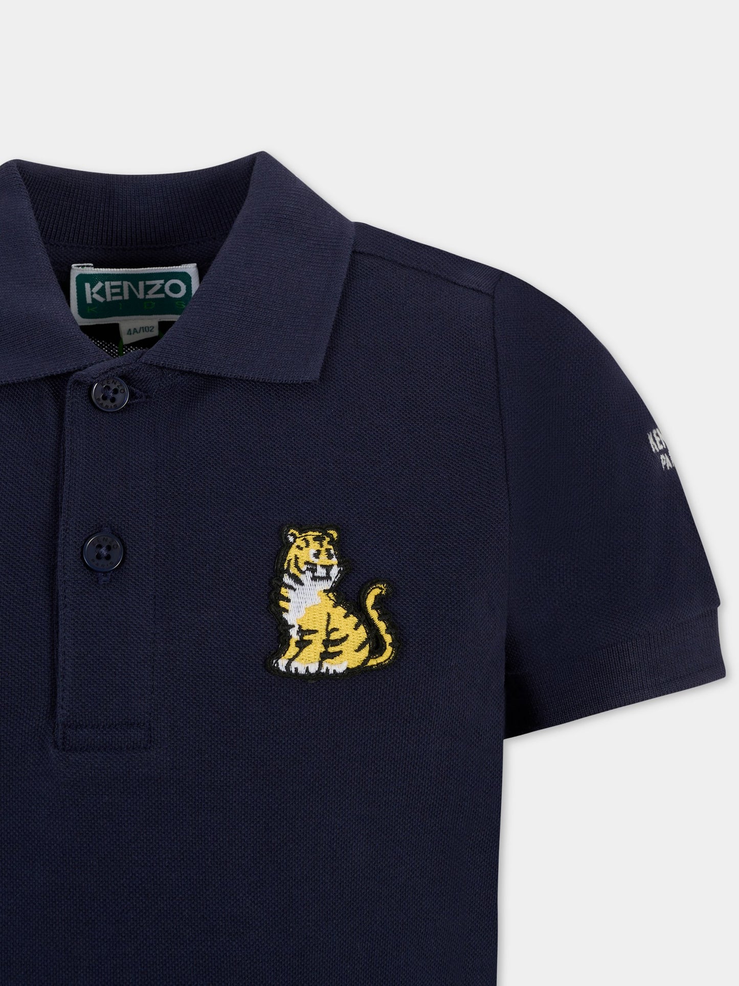 Polo blu per bambino con Kotora,Kenzo Kids,K61168 848