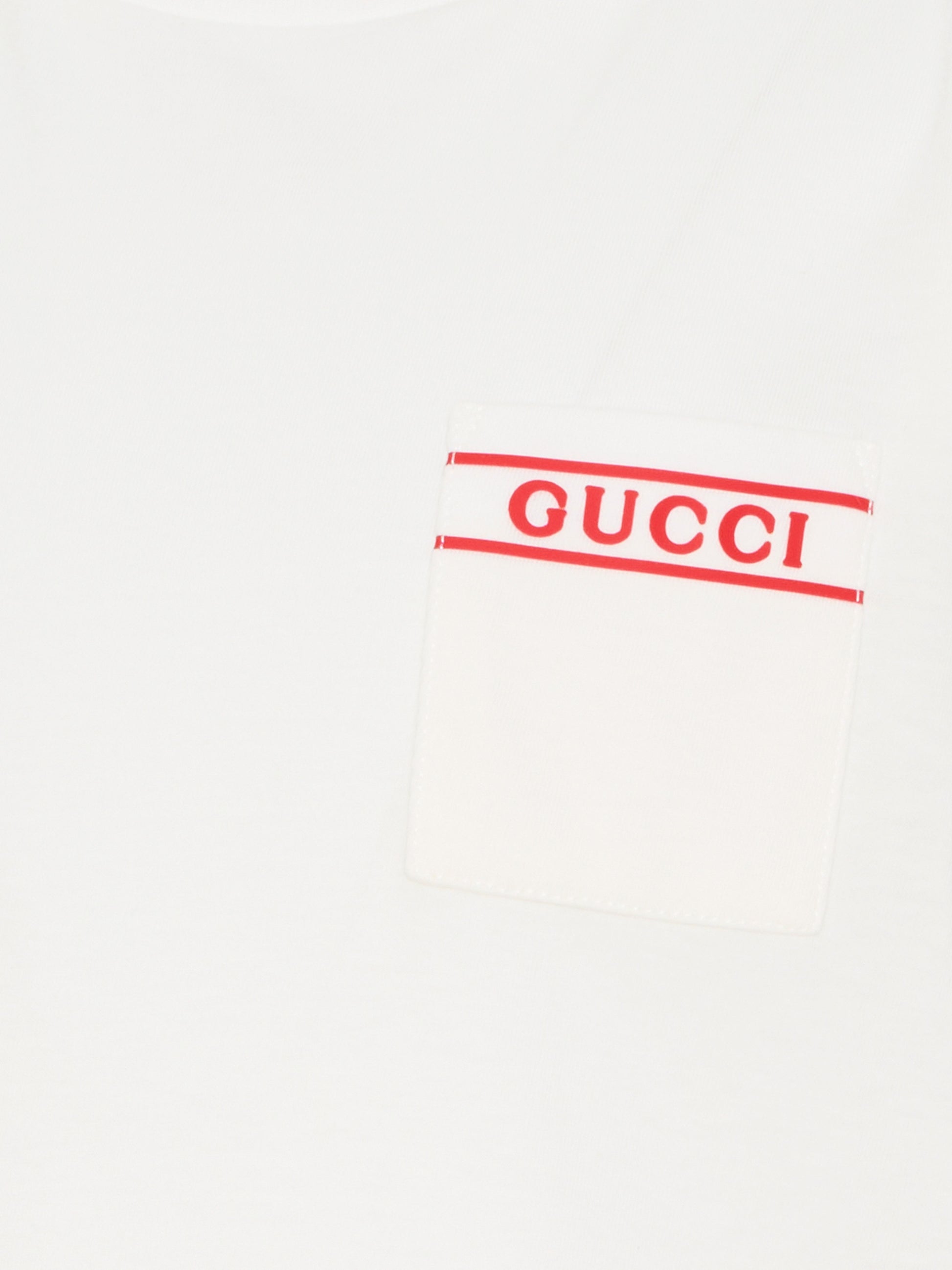 T-shirt avorio per bambini con logo,Gucci Kids,849686 XJHNU 9035