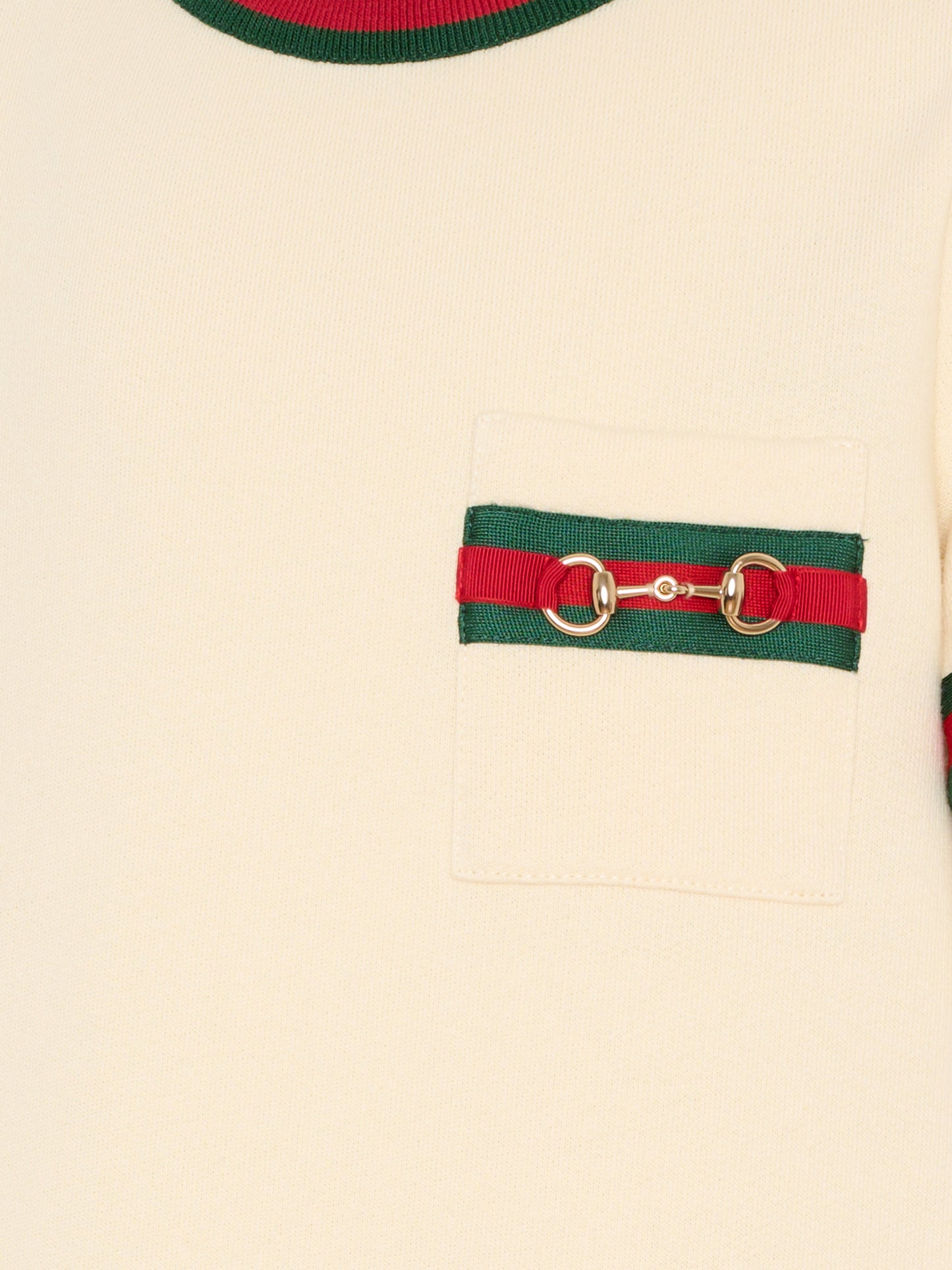 Vestito avorio per bambina con morsetto,Gucci Kids,718772 XJHR9 9908