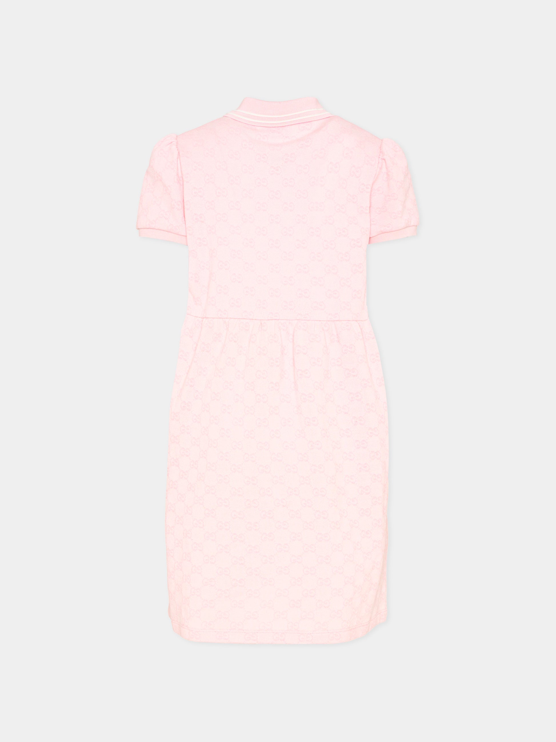 Vestito rosa per bambina con monogram,Gucci Kids,852821 XJHBA 5399